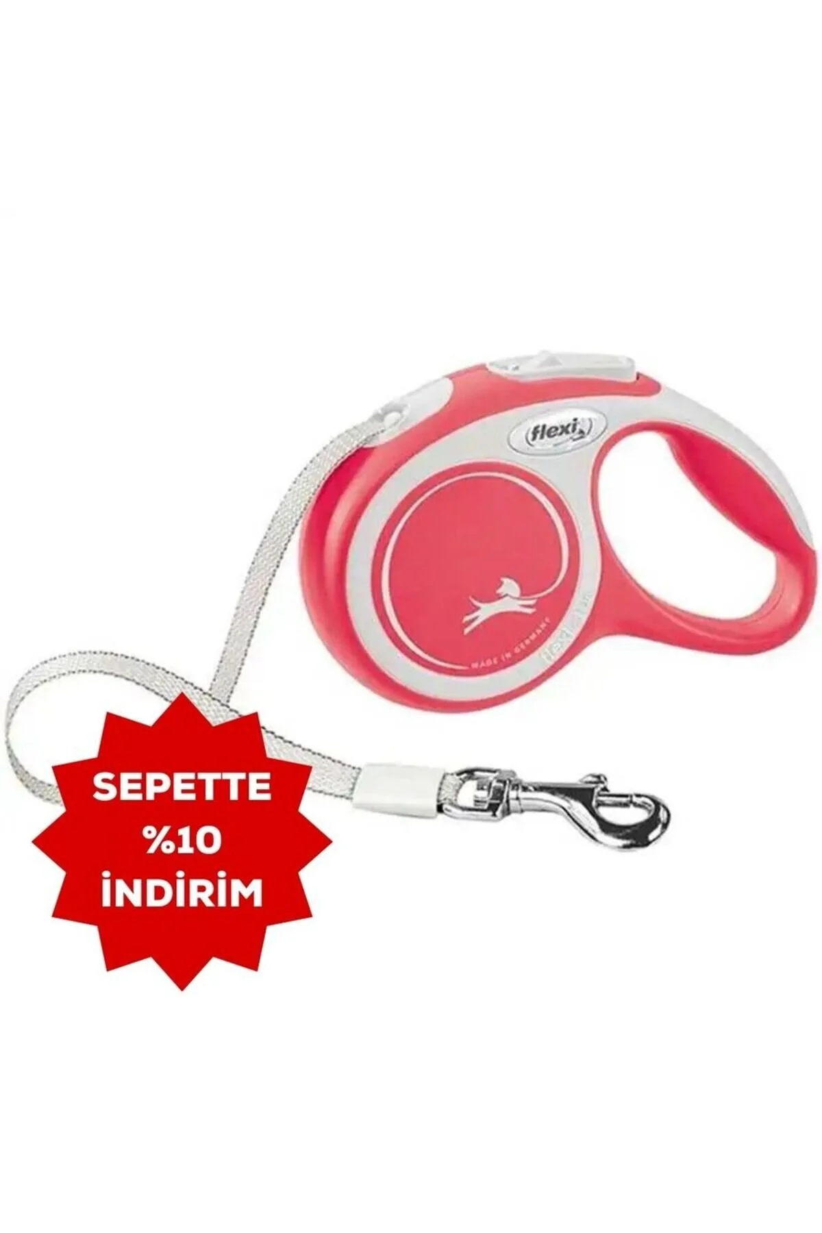 لوازم جانبی سگ COMFORT NEW RIBBON DOG NAVIGATION STRAY 5MT L قرمز Flexi