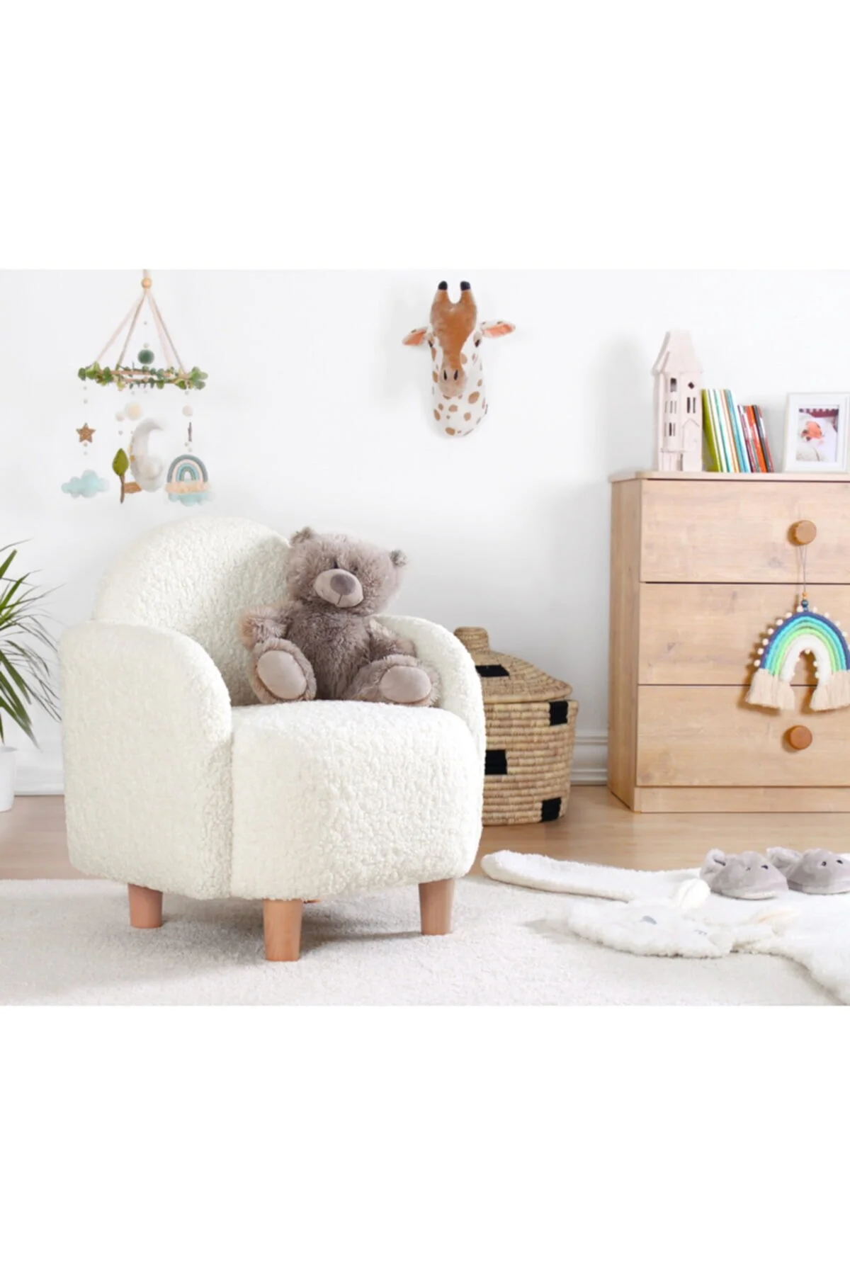 صندلی و مبل اتاق نوزاد بچه های MOYLO TEDDY سفید Lorence Home