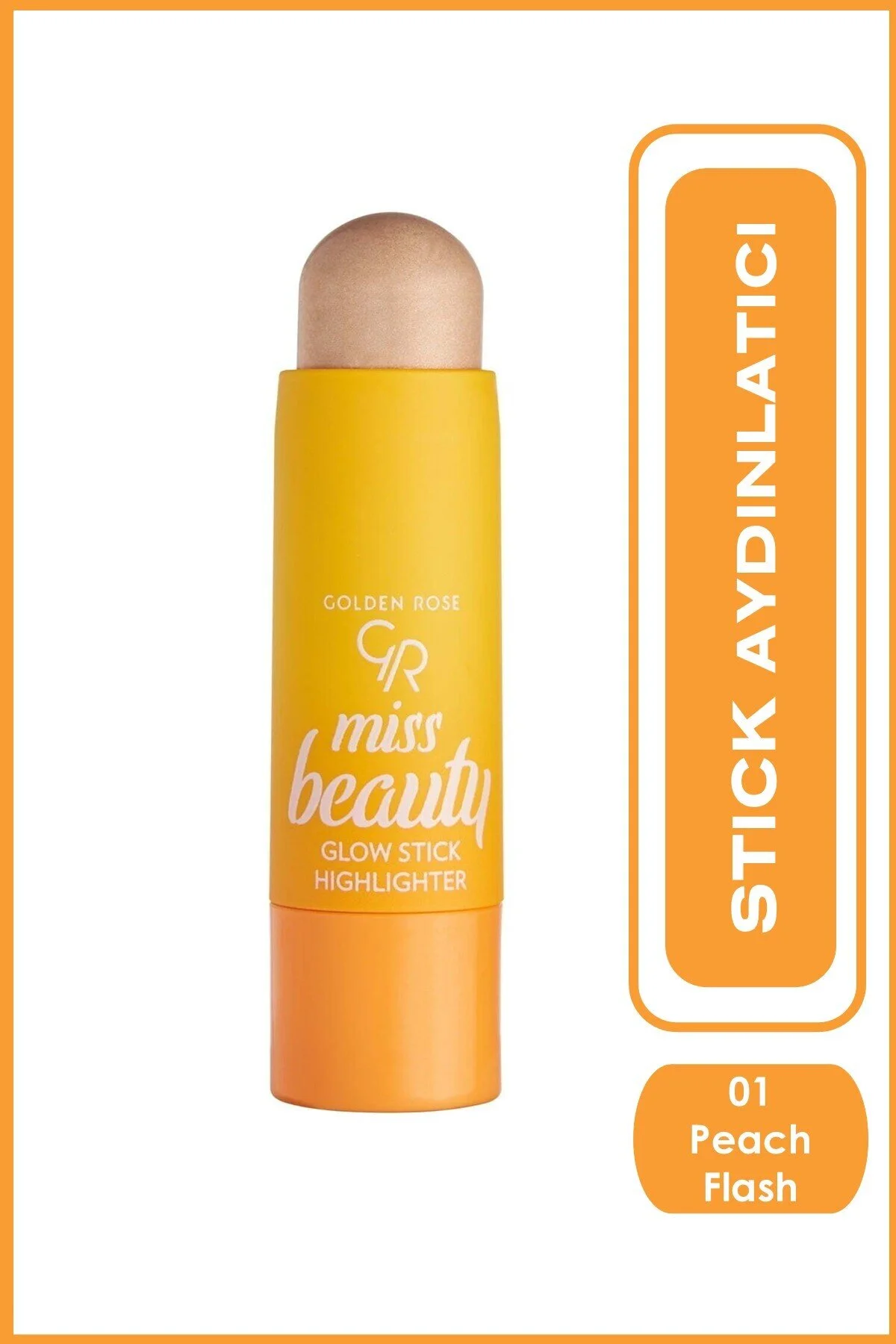 Golden Rose نوار نورافکن گلو استیک پرتقالی روشن نورافکن استیک