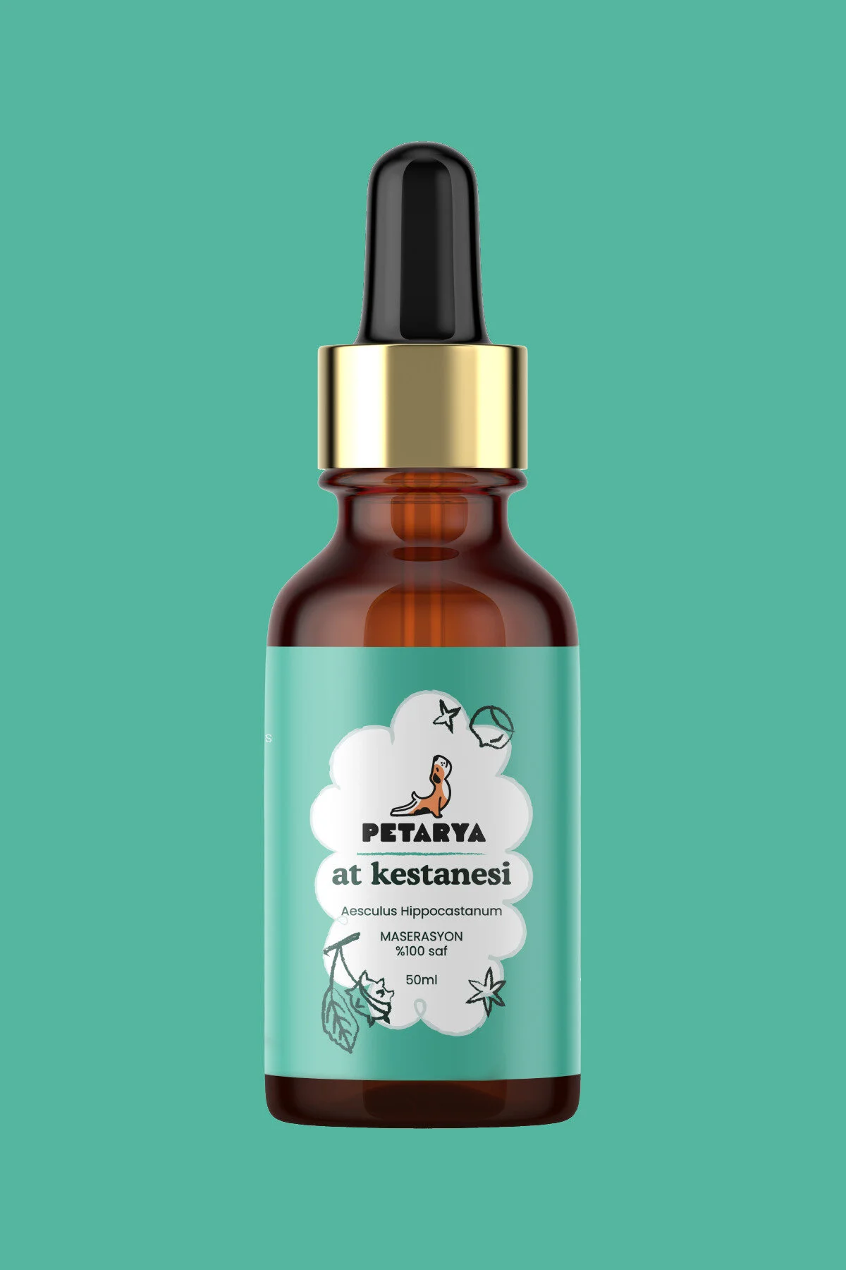 روغن مراقبتی شاه بلوط اسب ماسور 100 ٪ 50 میل PETARYA