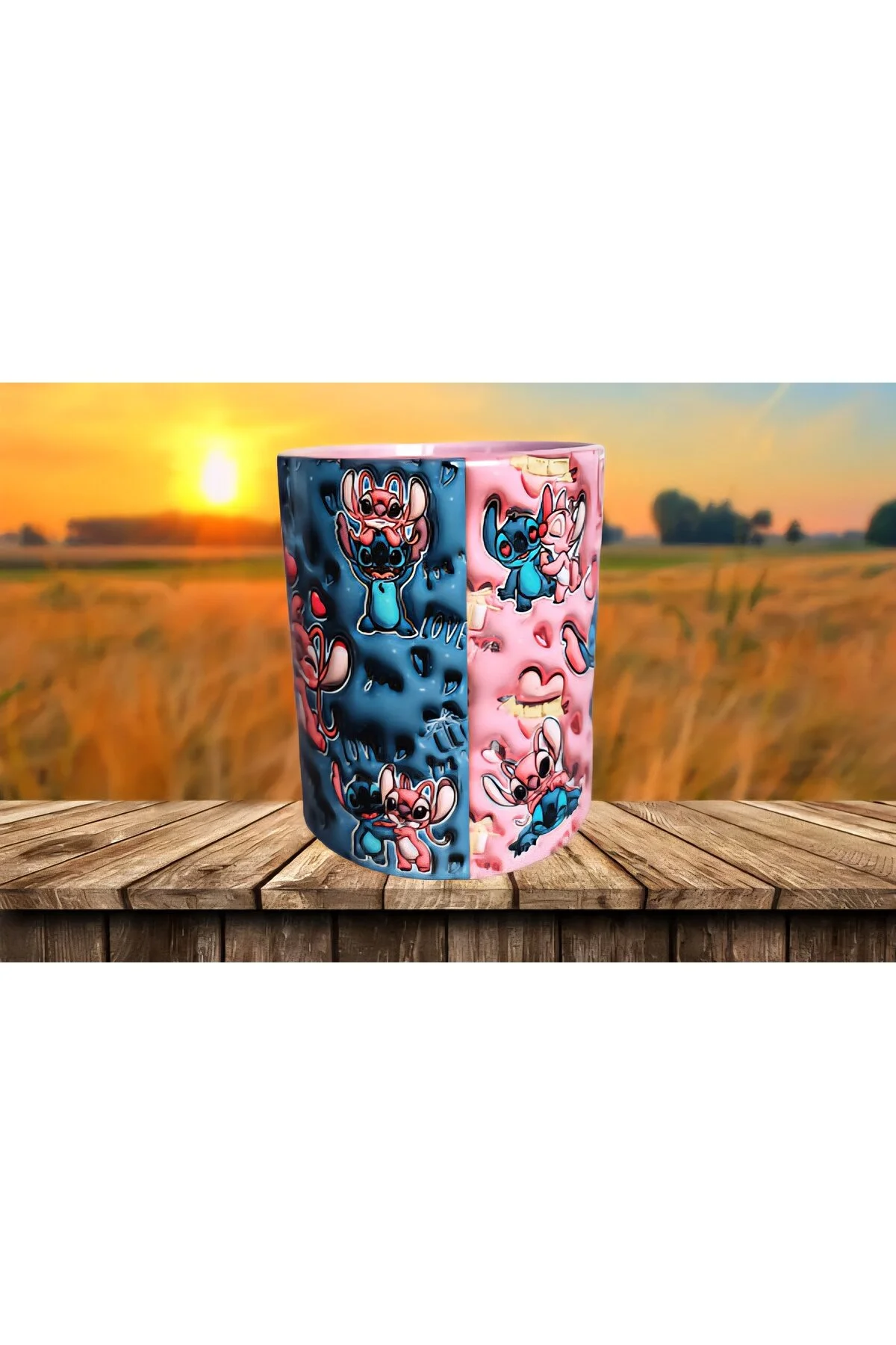ماگ چاپ دوخت لیوان چینی سایز بزرگ Mugs and love