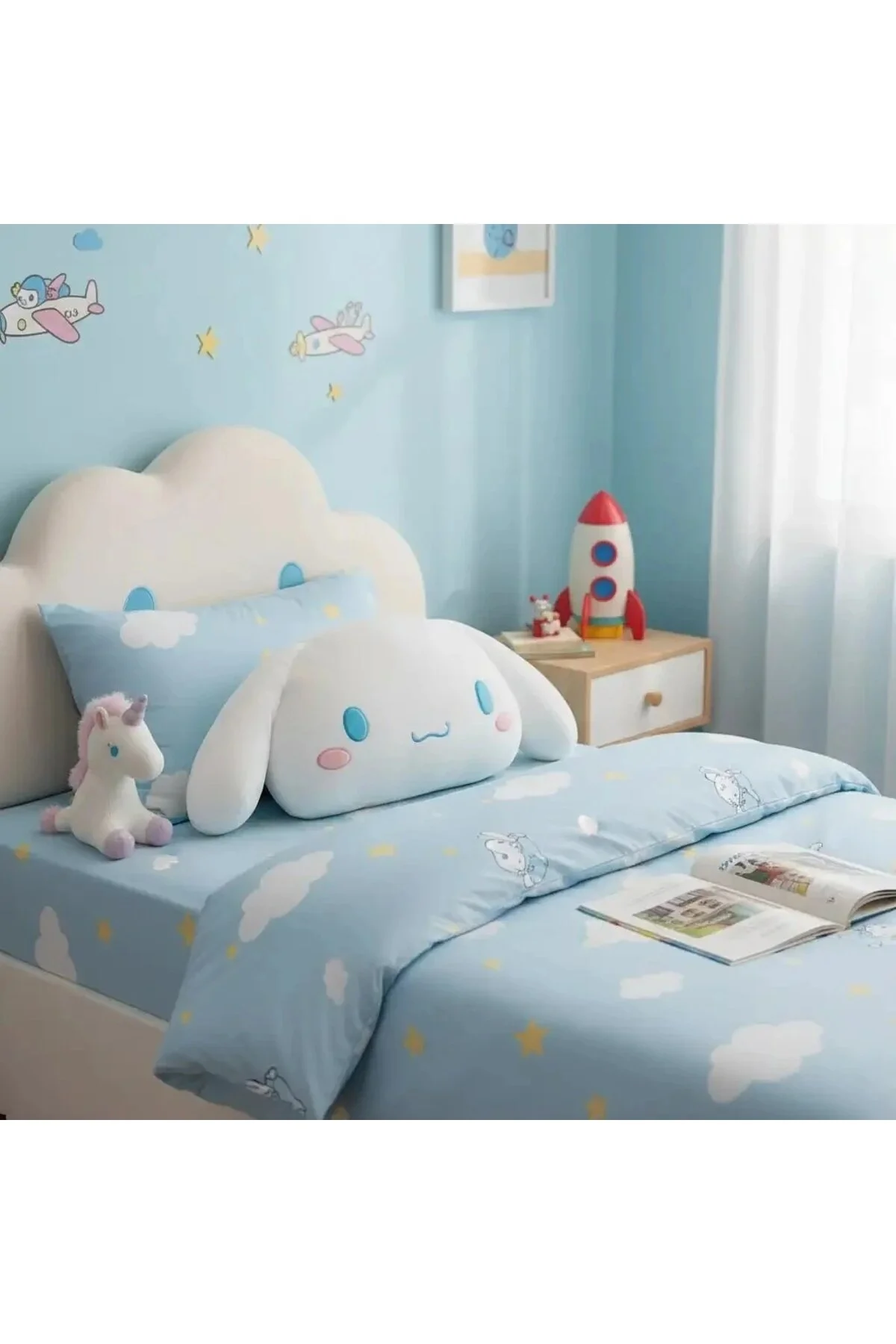 اسباب بازی های پشمی بالش مخمل دار CINNAMOROLL دارای مجوز SANRIO 38 سانتی متر Miniso