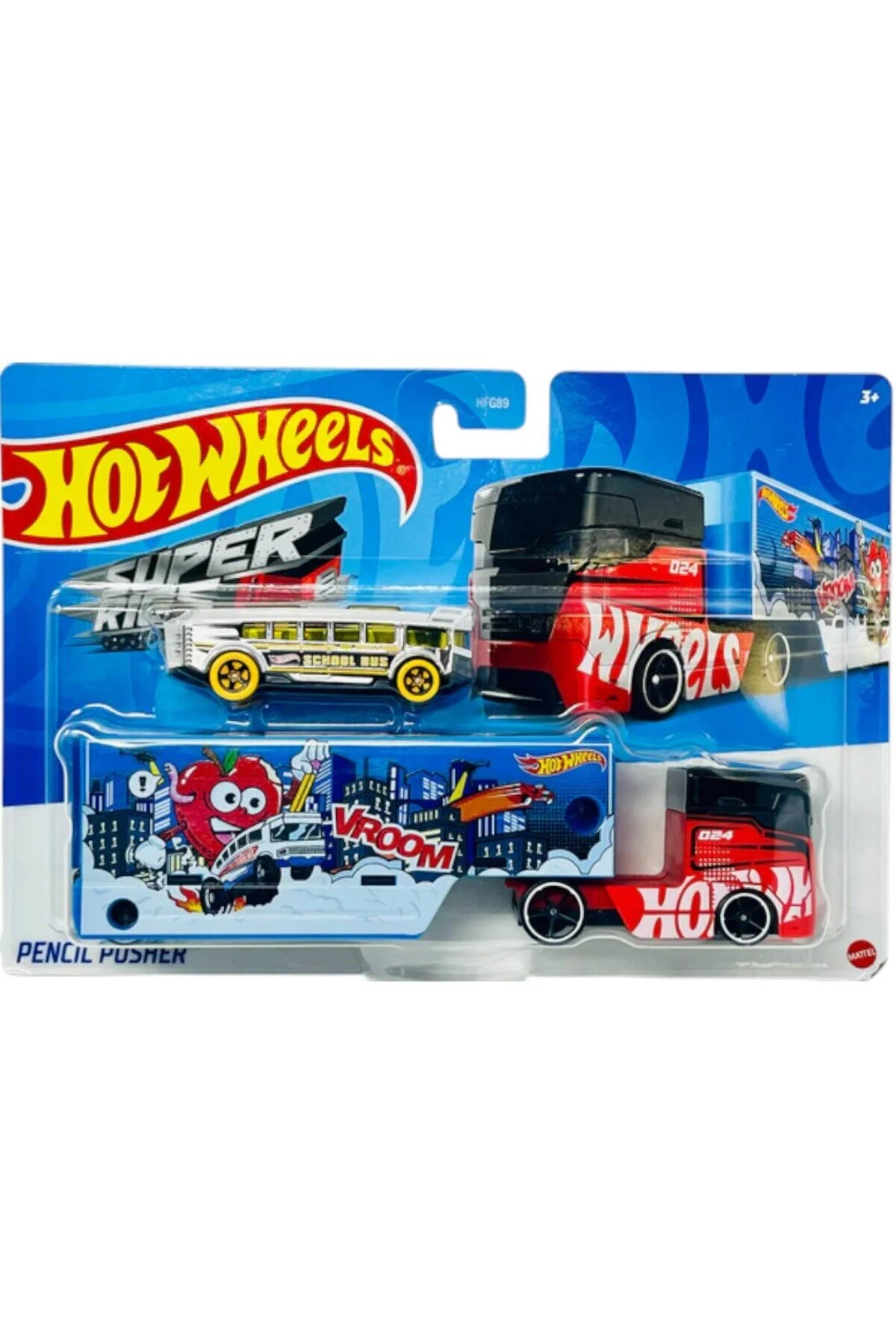ماشین اسباب بازی فشار دهنده مداد SUPER RIGS از ترکیه HOT WHEELS