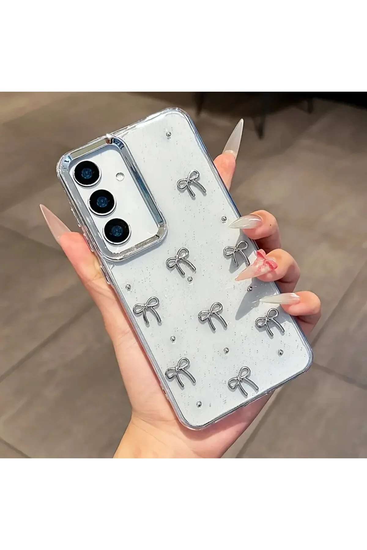کاور و قاب شفاف سامسونگ GALAXY S25 FE با طراحی کیسه هوا بیرون زدگی دوربین کمان نقره ای Rivor