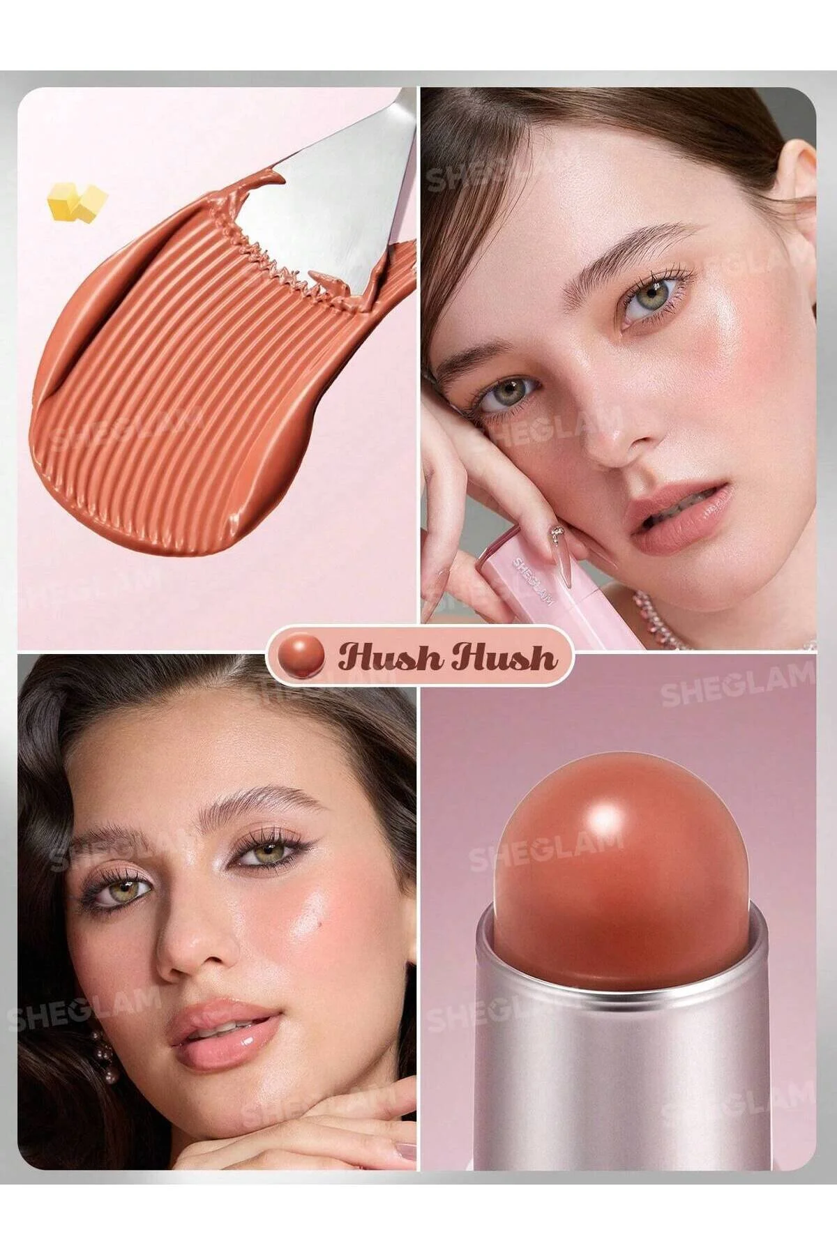 رژگونه استیک بلیس کره ای 6 گرم. سکوت ساکت احساسات SHEGLAM