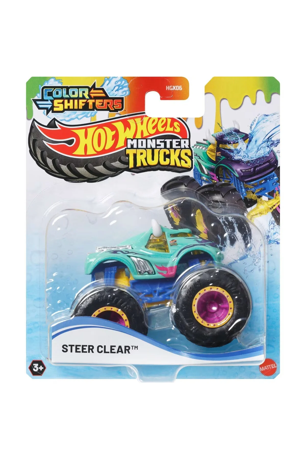 ماشین اسباب بازی کامیون های هیولا تغییر رنگ وسایل نقلیه JDV91 را روشن کنید HOT WHEELS