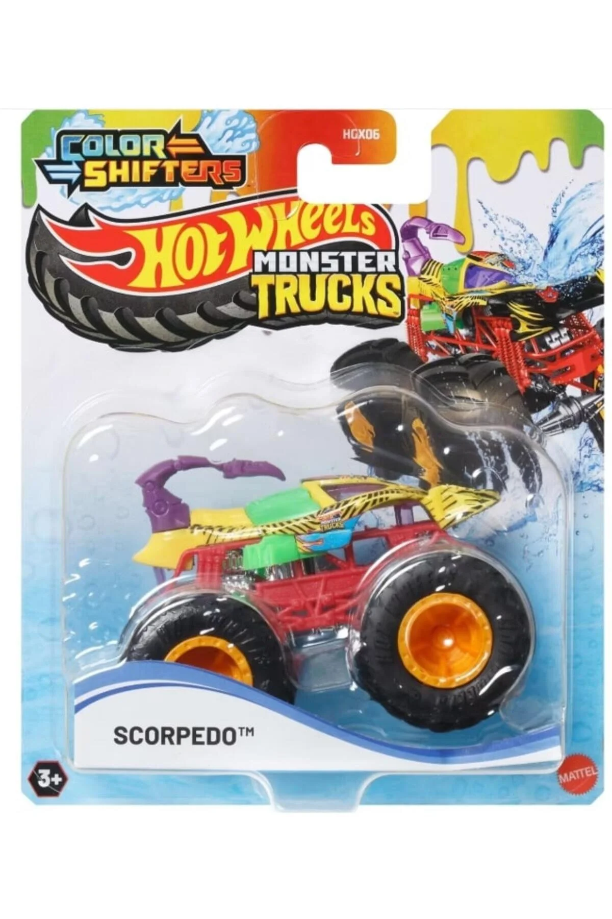 ماشین اسباب بازی کامیون های هیولای تغییر رنگ وسایل نقلیه SCORPEDO JDV88 HOT WHEELS
