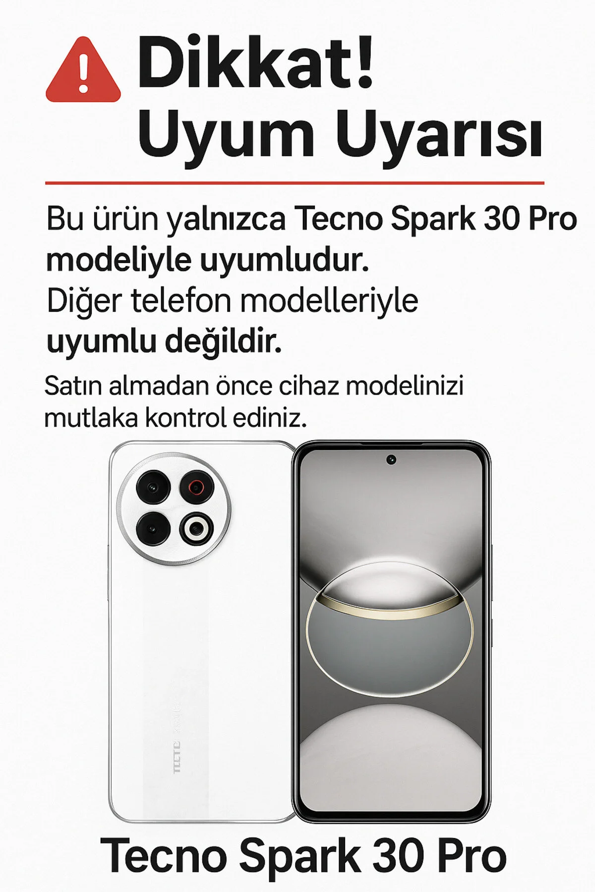 کاور و قاب پرمیوم براق طراحی BOZKURT سازگار با SPARK 30 PRO TECNO