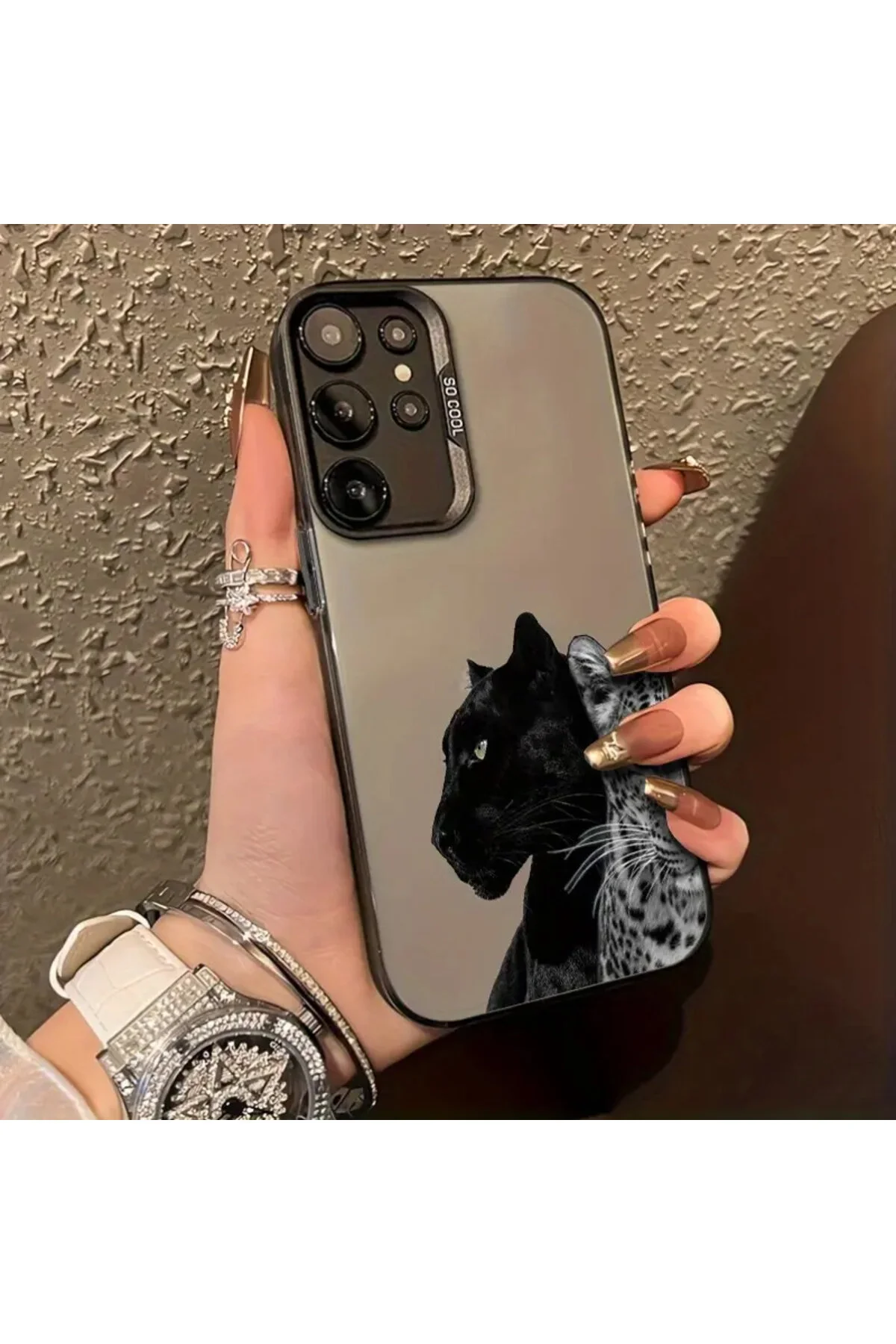 کاور و قاب گوشی ضربه گیر الگوی ببر سازگار با SAMSUNG GALAXY Caseji