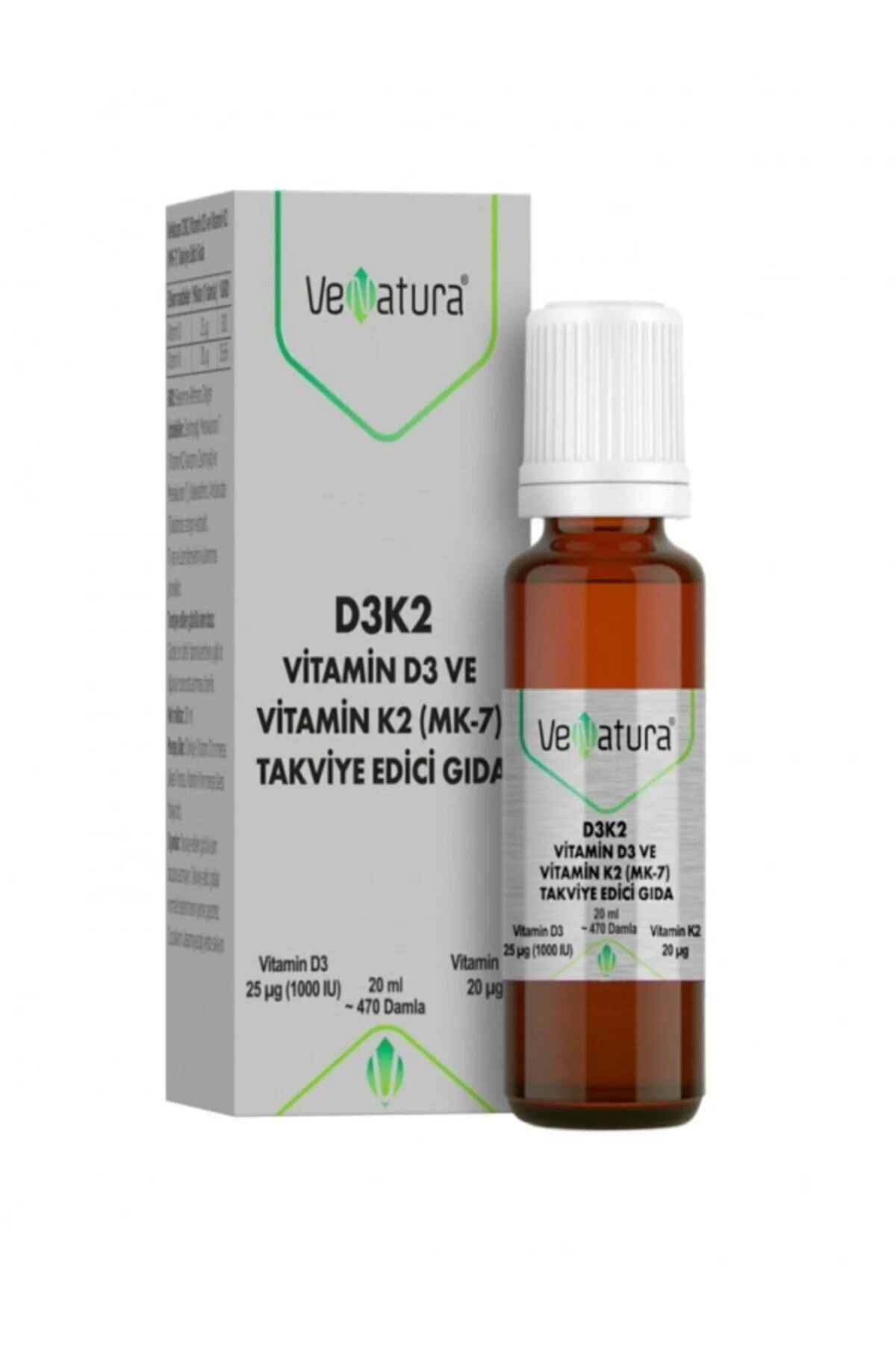 مکمل غذایی ویتامین D3 و K2 با کیفیت بالا واناتورا Venatura