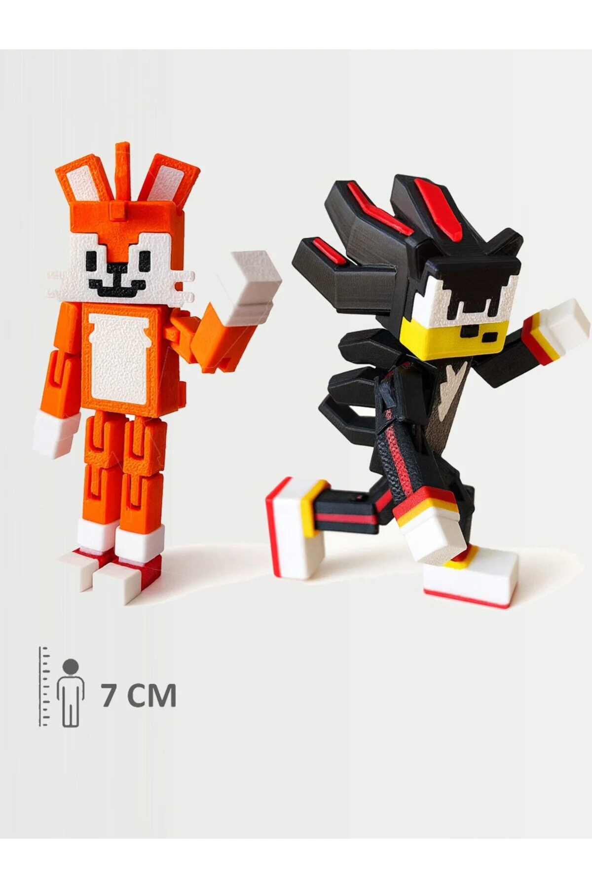 اسباب بازی های فیگور دیگر مجموعه فیگورهای متحرک MINECRAFT TAILS و SHADOW SONIC THE HEDGEHOG MOVABLE JOINTED FigürDizayn