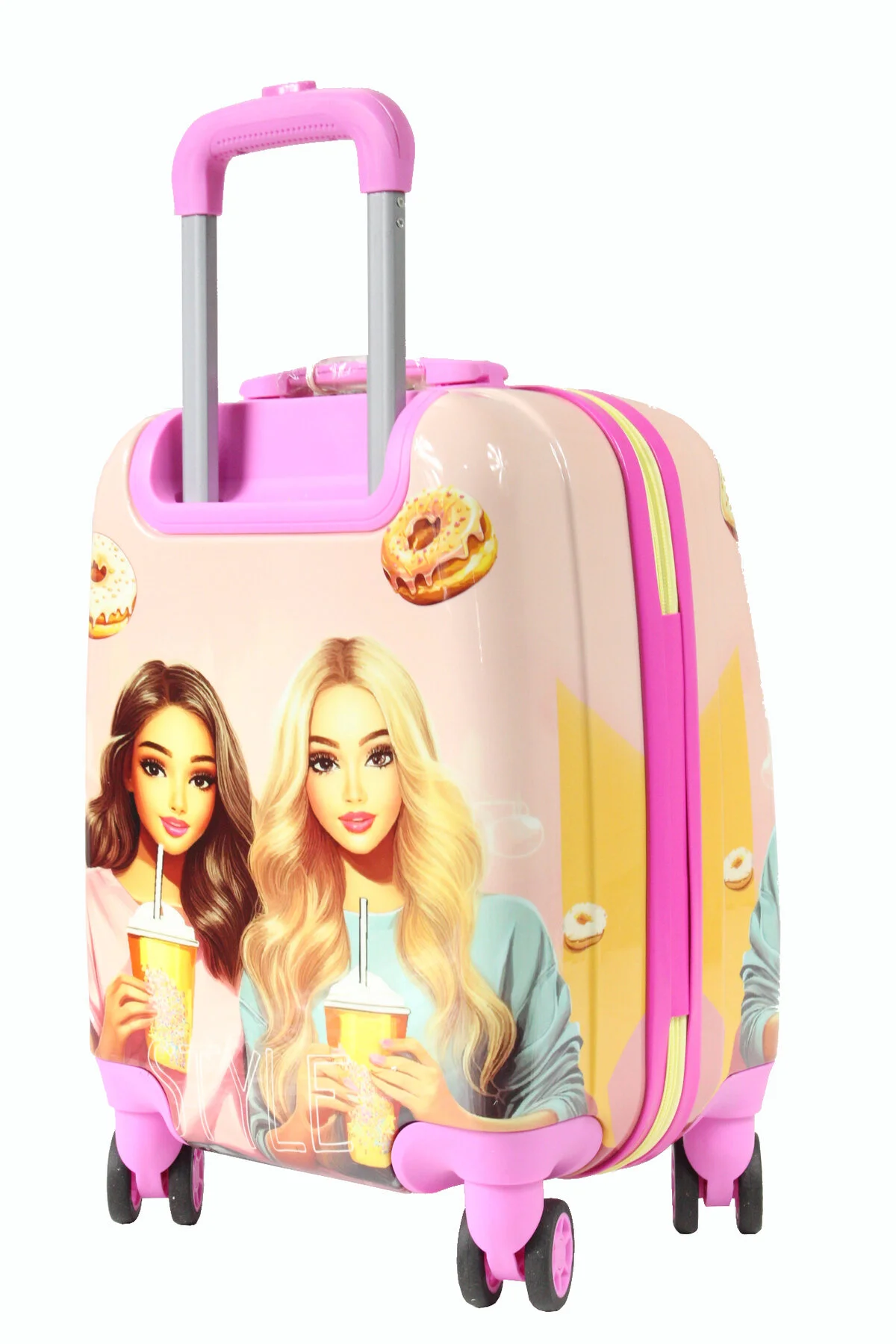 چمدان و ساک مدل دونات دخترانه 16790 بچه گانه ABS Coral High