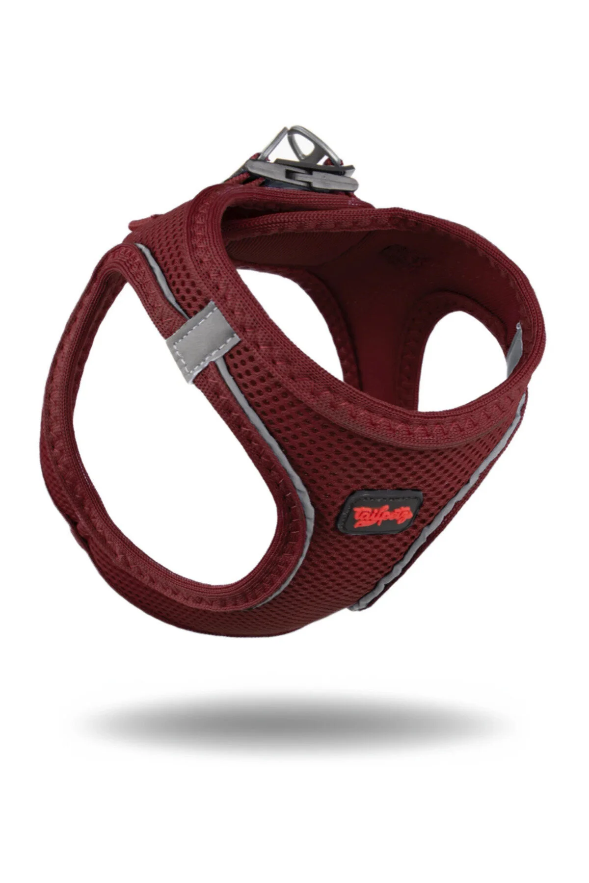 قلاده سگ بند گربه نژاد کوچک و متوسط ​​AIR MESH نرم تنفس پذیر بادوام CLARET RED اورجینال Tailpetz