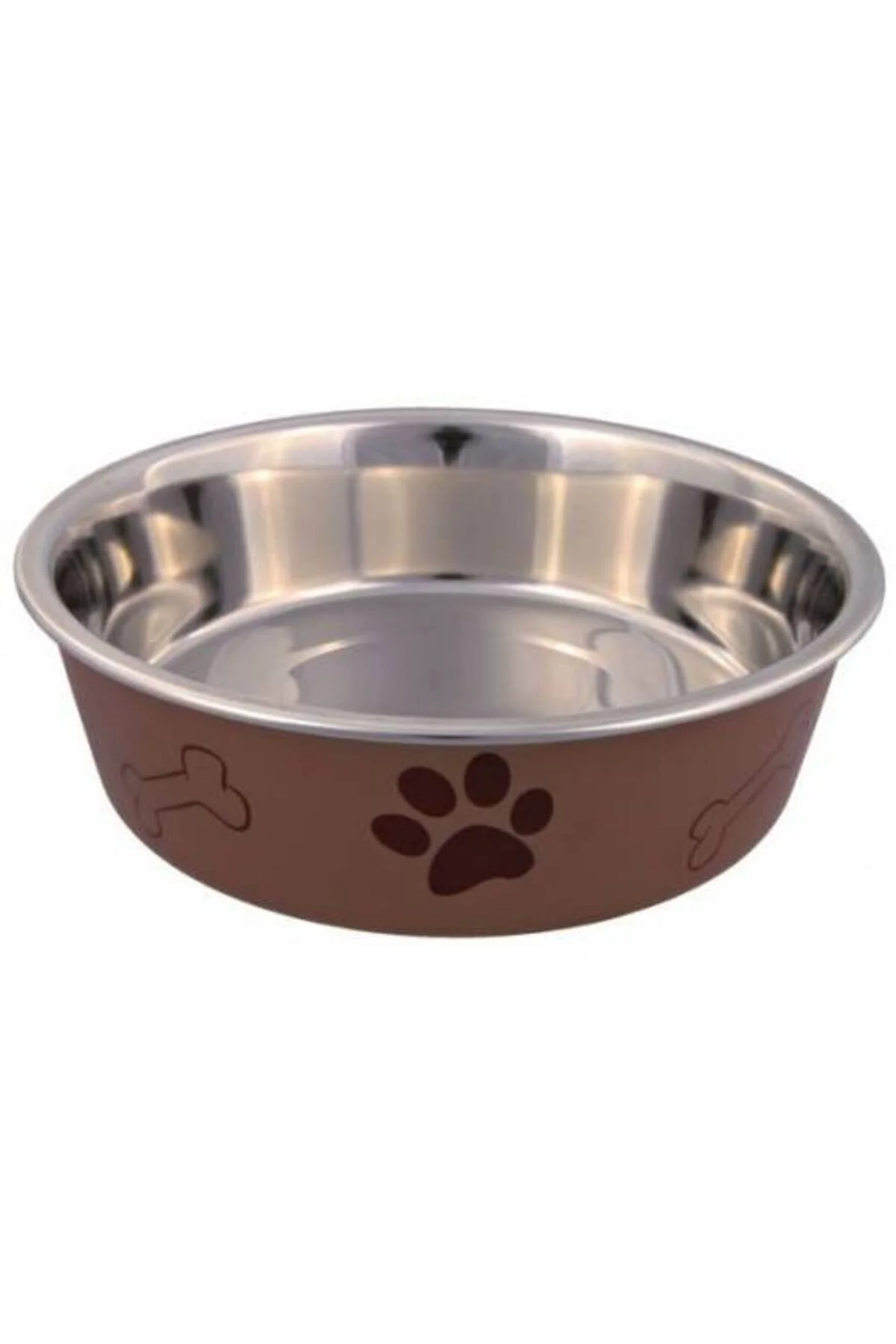 ظرف آب و غذای گربه سگ خاکستری وسایل فولادی ضد زنگ کت 200Lt 21Cm تریکسی  Trixie