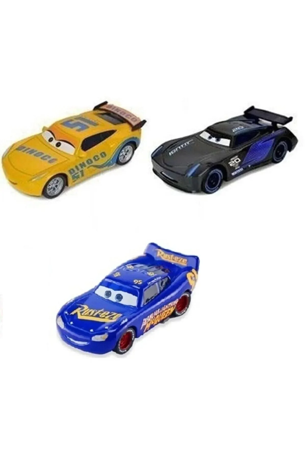 فیگور ست ماشین اسباب بازی 3 تکه فلزی از ترکیه Cars - Şimşek Mcqueen