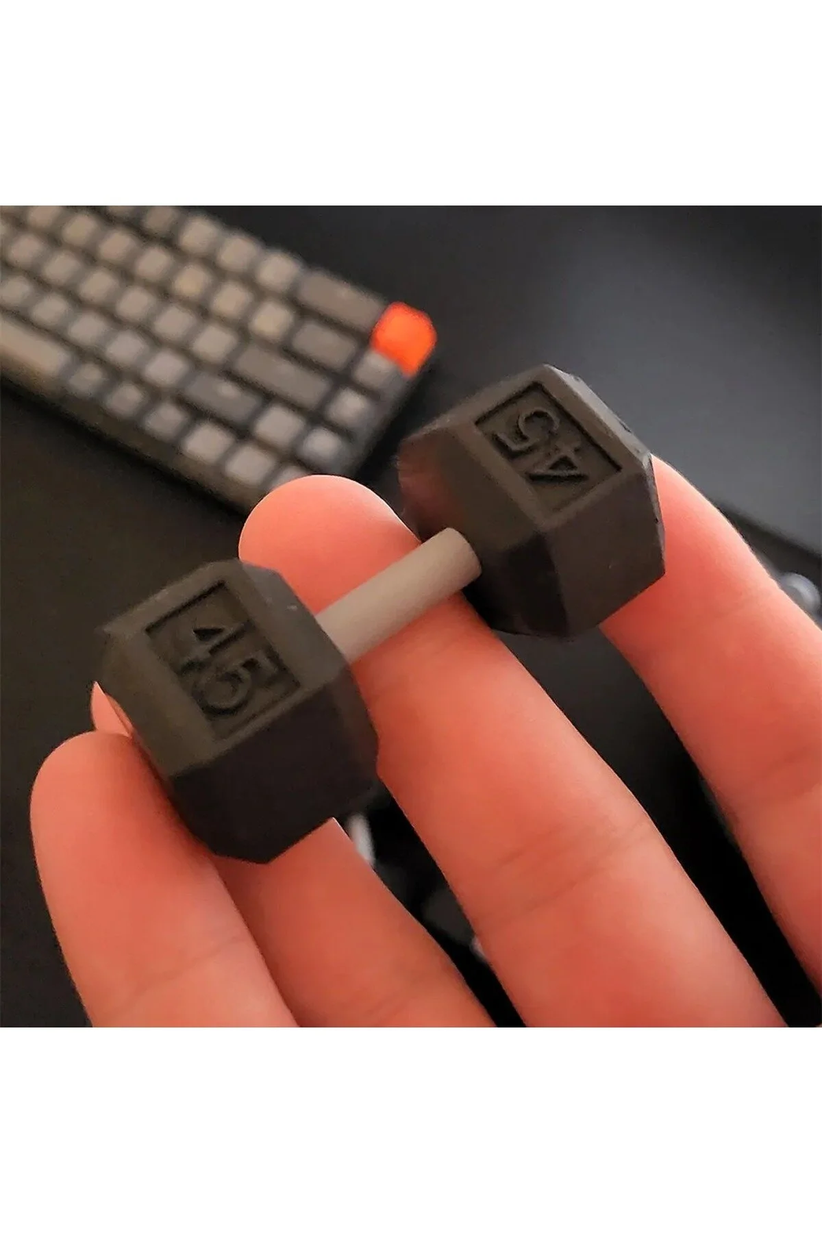 جلیقه کلید لوازم جانبی کیف بدنسازی با جاکلیدی دمبل FITNESS GYM KEYRING Filkorium3D