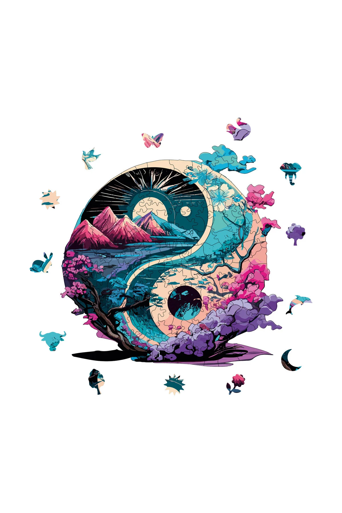 پازل چوبی یین یانگ 141 قطعه 28X28 سانتی متر WePuzzleUp