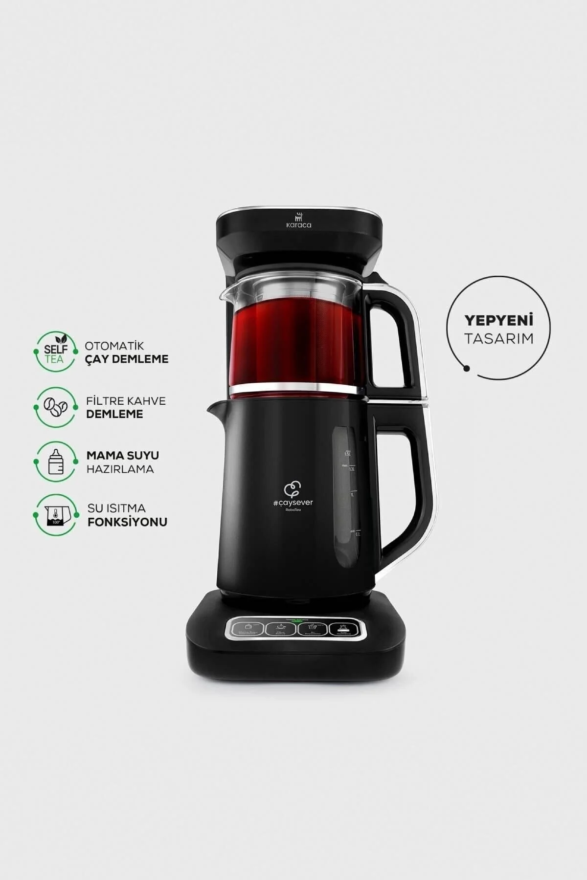 چای ساز ROBOTEA PRO 4 IN 1 TALKING TEA MACHINE CHROME اورجینال Karaca