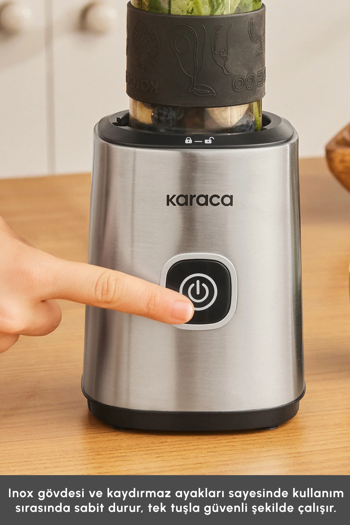مخلوط کن شخصی اسموتی ON THE GO PERSONAL 4 BLADE BLENDER INOX اورجینال Karaca