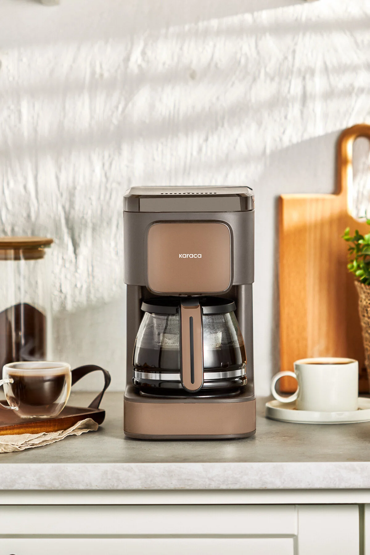 قهوه‌ساز فیلتری ۲ در ۱ قهوه‌ای گردویی – مدل Just Coffee Aroma Walnut Brown