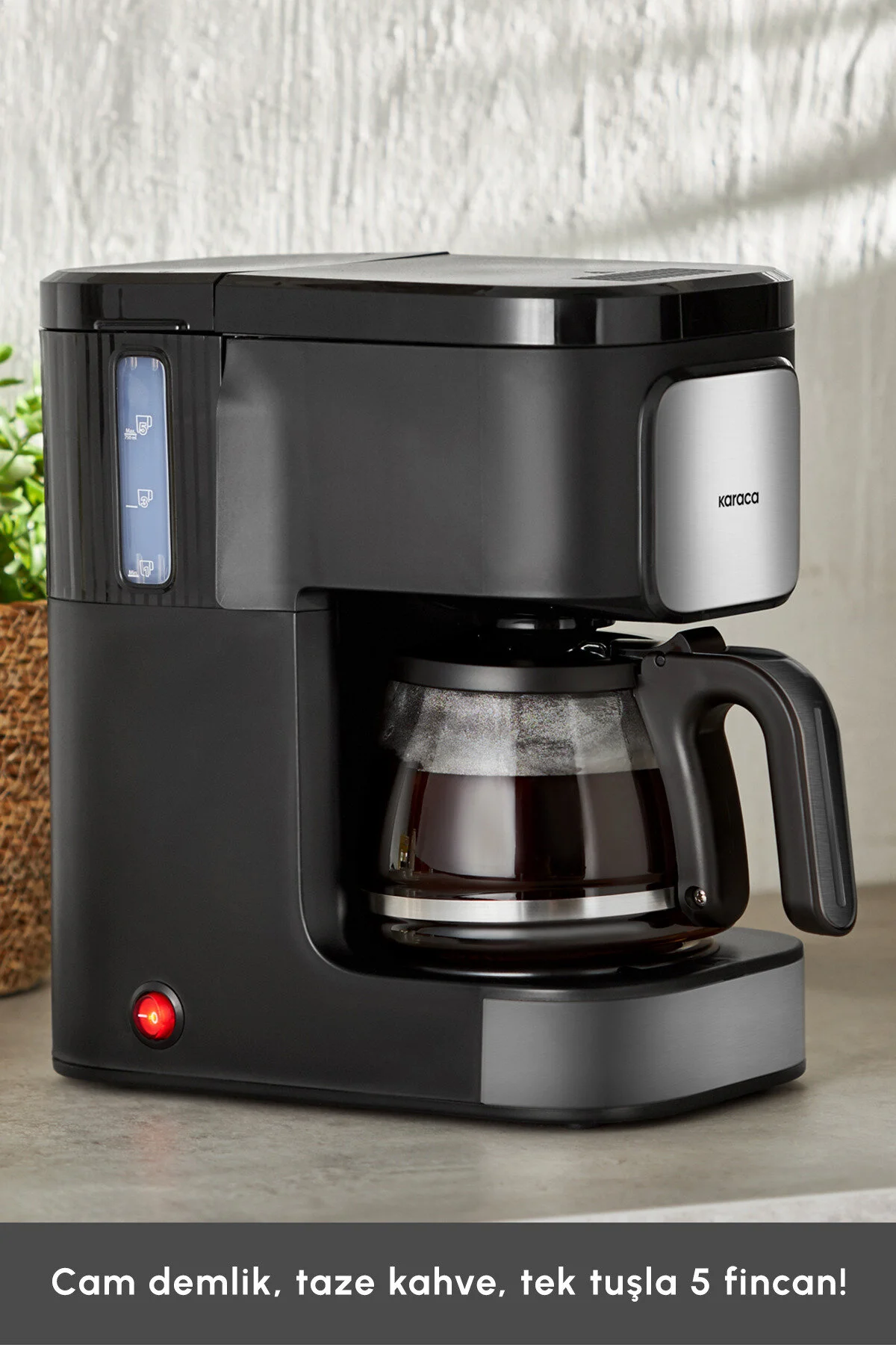قهوه ساز فیلتری دستگاه و چای دم فیلتر JUST COFFEE AROMA 2 IN 1 INOX اورجینال Karaca