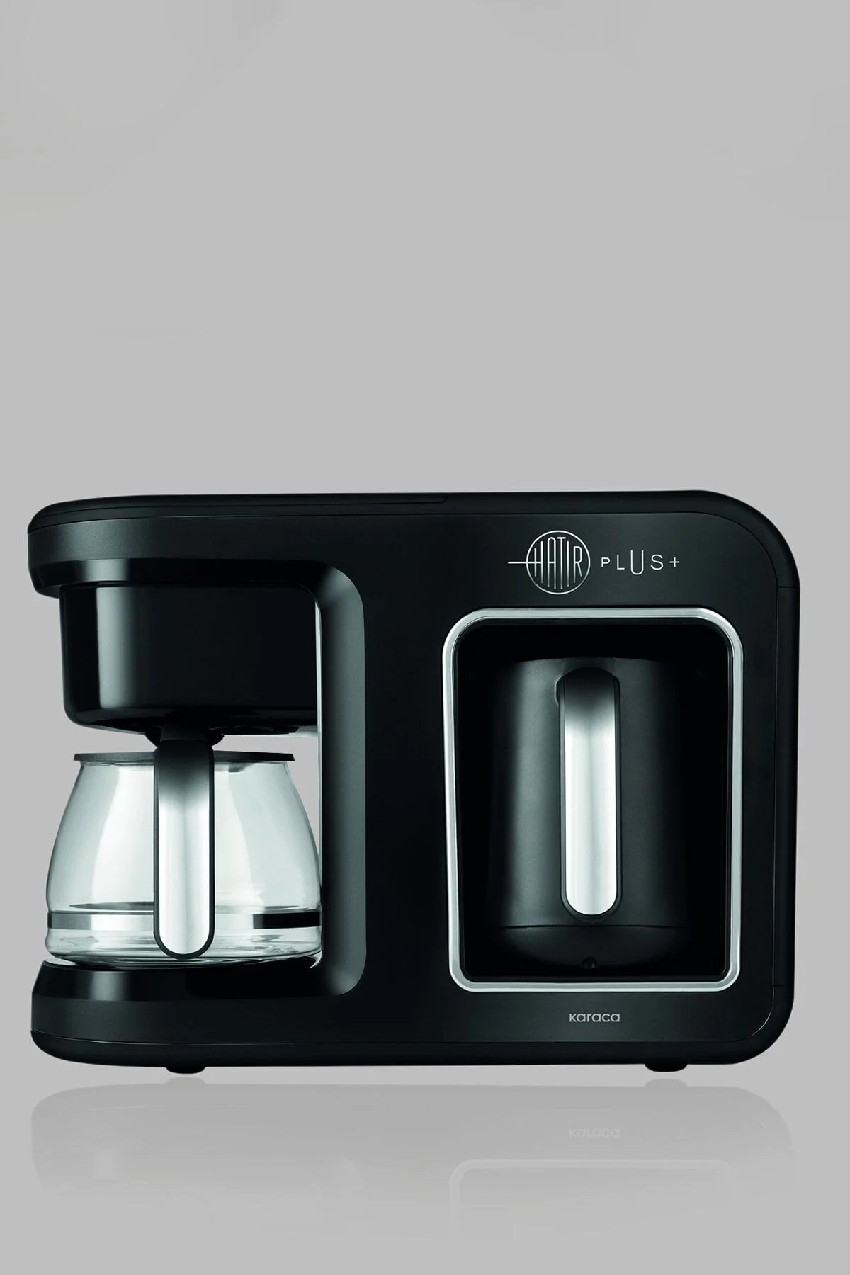 قهوه‌ساز ترک و فیلتری ۲ در ۱ سیاه کروم – مدل Hatır Plus Black Chrome