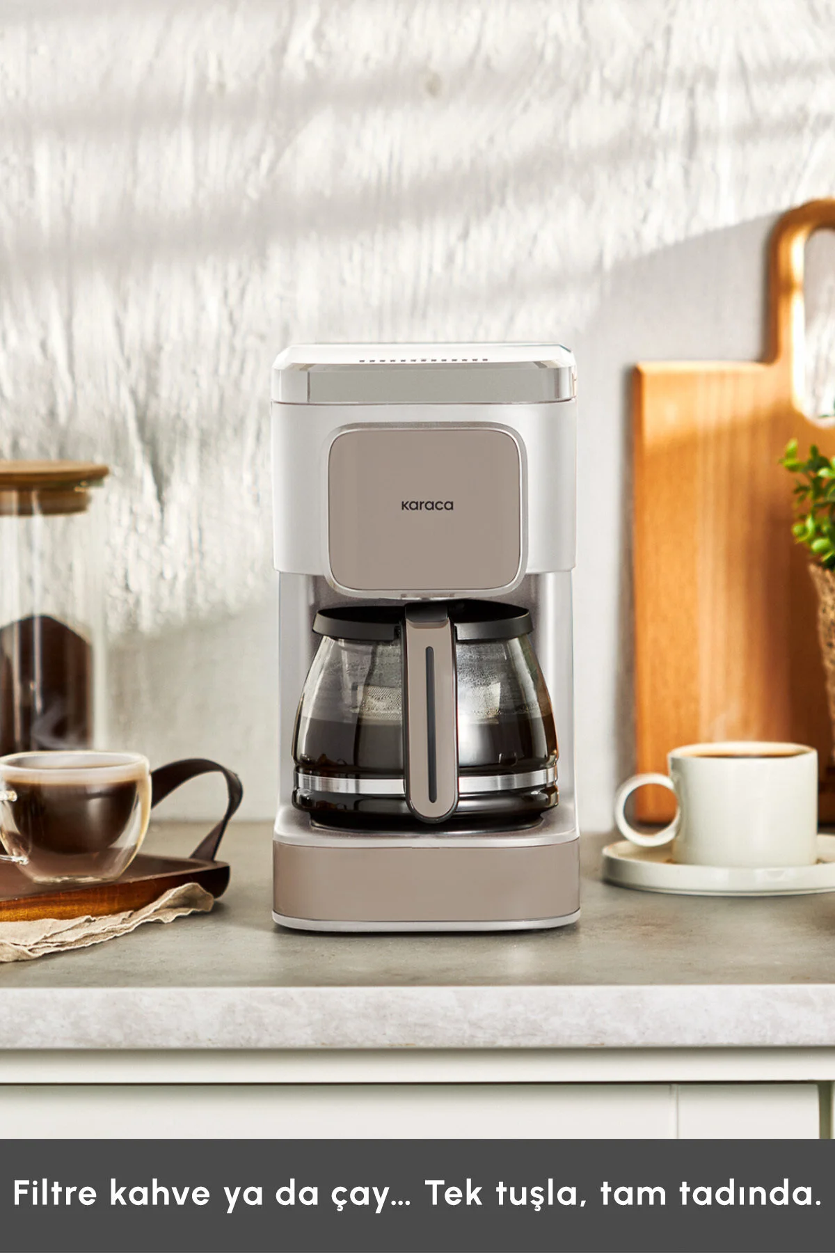 قهوه ساز فیلتری دستگاه لاته و چای با رایحه JUST COFFEE 2 IN 1 FILTER اورجینال Karaca