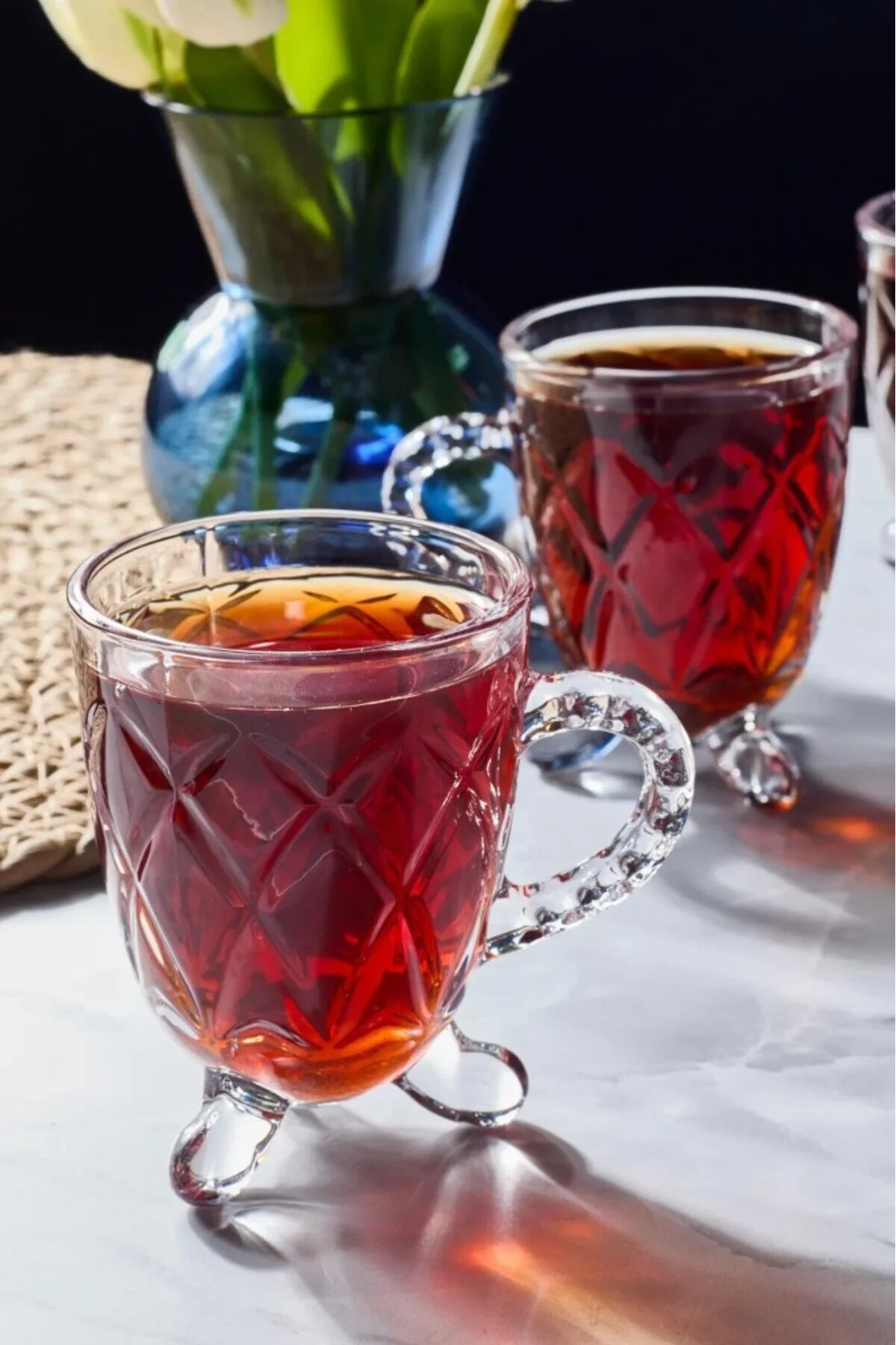 فنجان چای نارنجی چایی خوری آنتونی 4 تکه لیوان چپ قهوه 200 میل 15720  Perotti