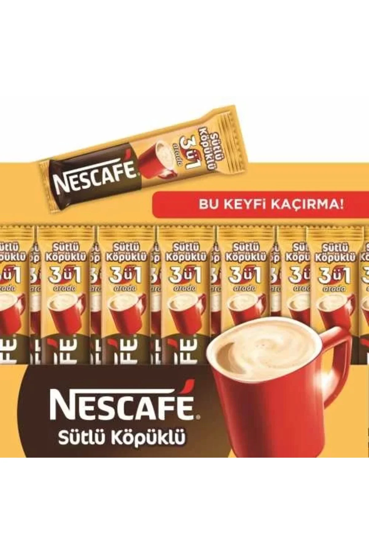 قهوه ترک 3 در 1 کف شیر جعبه 48 عددی نسکافه Nescafe