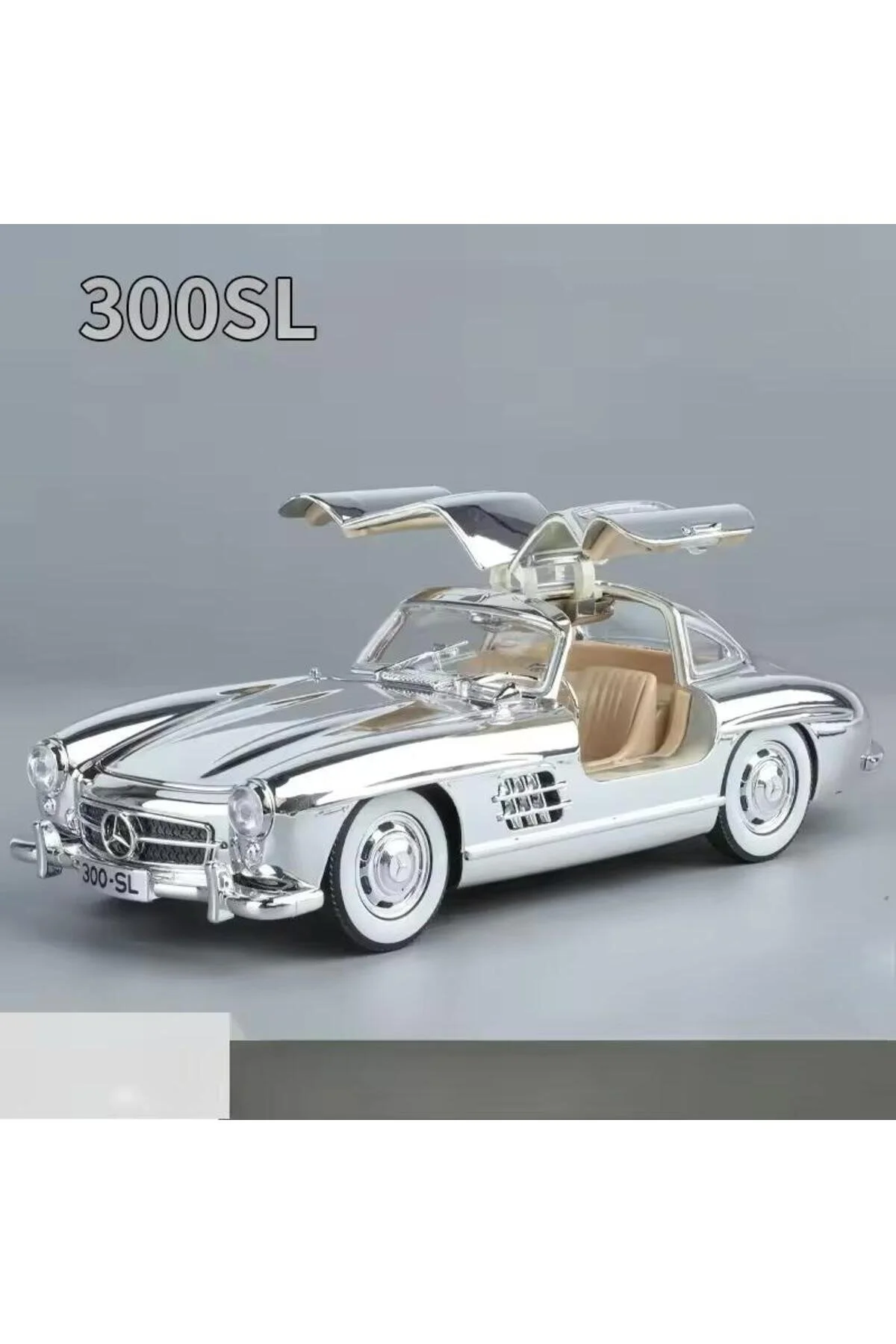 مدل خودرو MERCEDES BENZ 300 SL مشکی 1954 MODEL کلاسیک CAR 1 24 SCALE 300SL GREY GLOSSY اورجینال scntoys