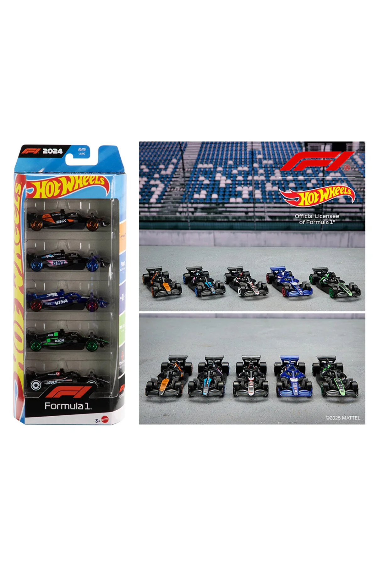 ماشین اسباب بازی ست پنج با مضمون فرمول 1 JGF58 از ترکیه HOT WHEELS