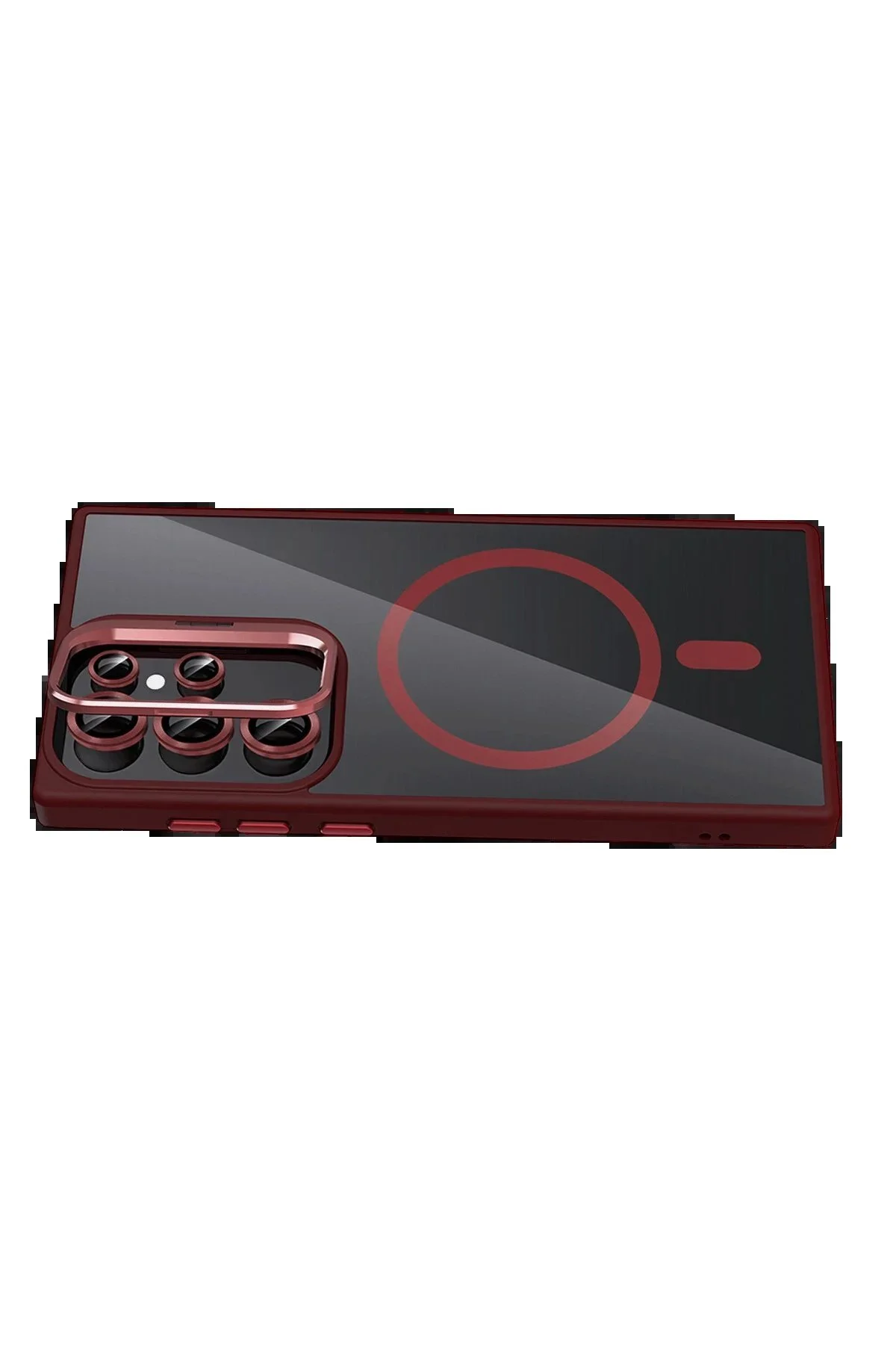 کاور و قاب SAMSUNG GALAXY S25 ULTRA REMIM LENS MAGSAFE COVER CLARET RED İsmiyle Al