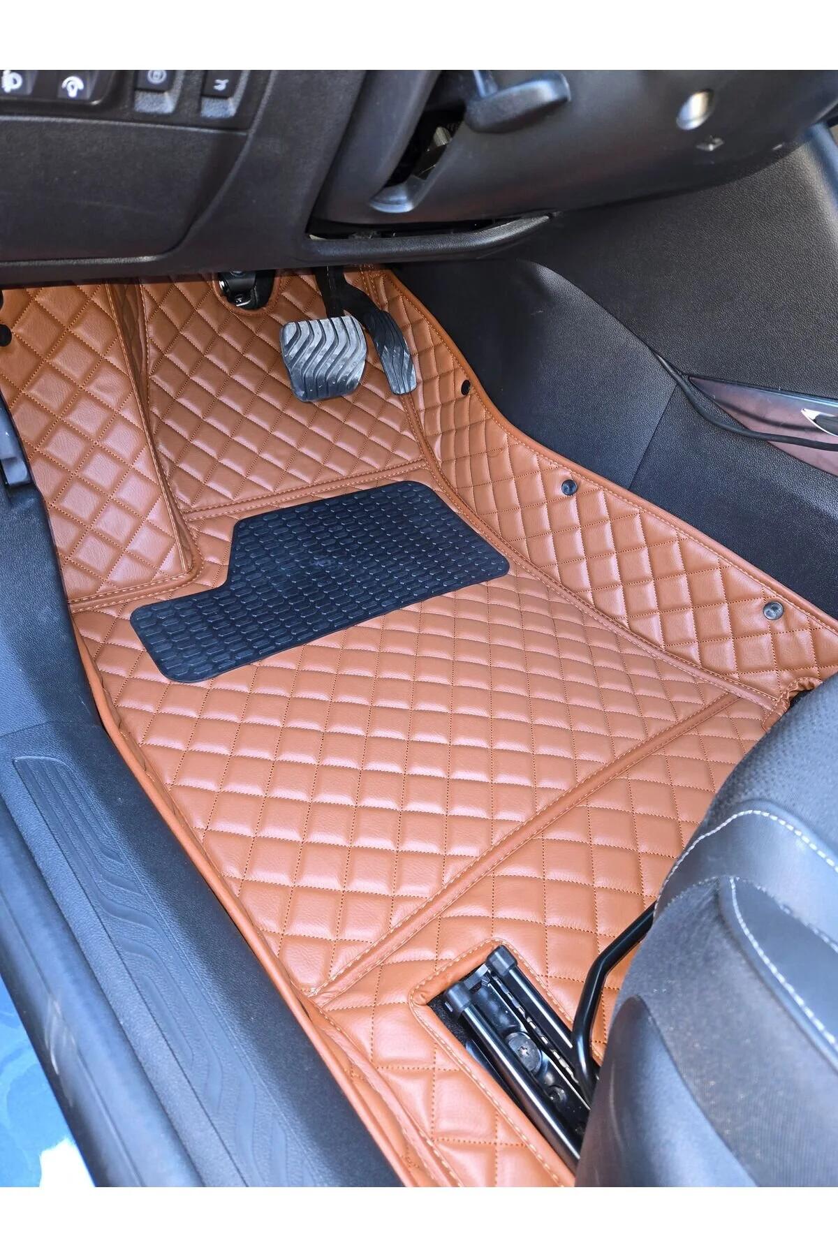 کفپوش خودرو تشک کف چرم NISSAN QASHQAI J12 E POWER 2022 2025 سازگار 8D DIAMOND TABA CINNAMON با استخر مخصوص FEYZA OTO