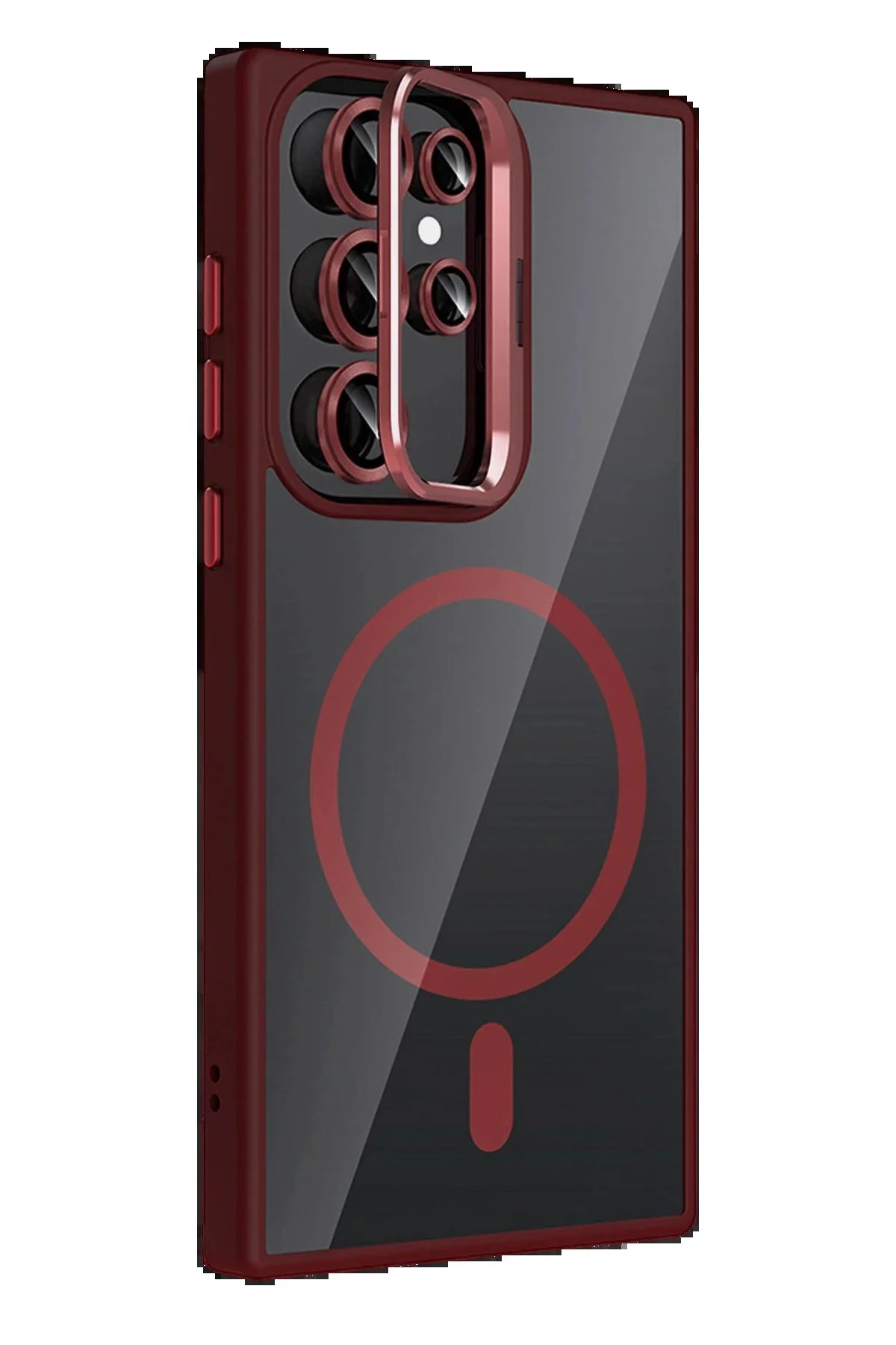 کاور و قاب پوشش پایه لنز MAGSAFE SAMSUNG GALAXY S25 ULTRA REMIM CLARET RED TYGO7225 toyigoo
