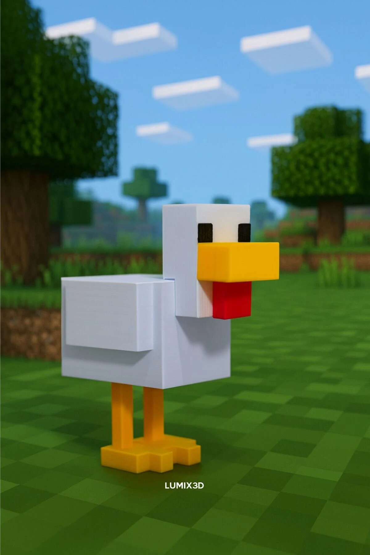 اسباب بازی های فیگور حیوانی مرغ MINECRAFT 8 سانتی متر lumix3d