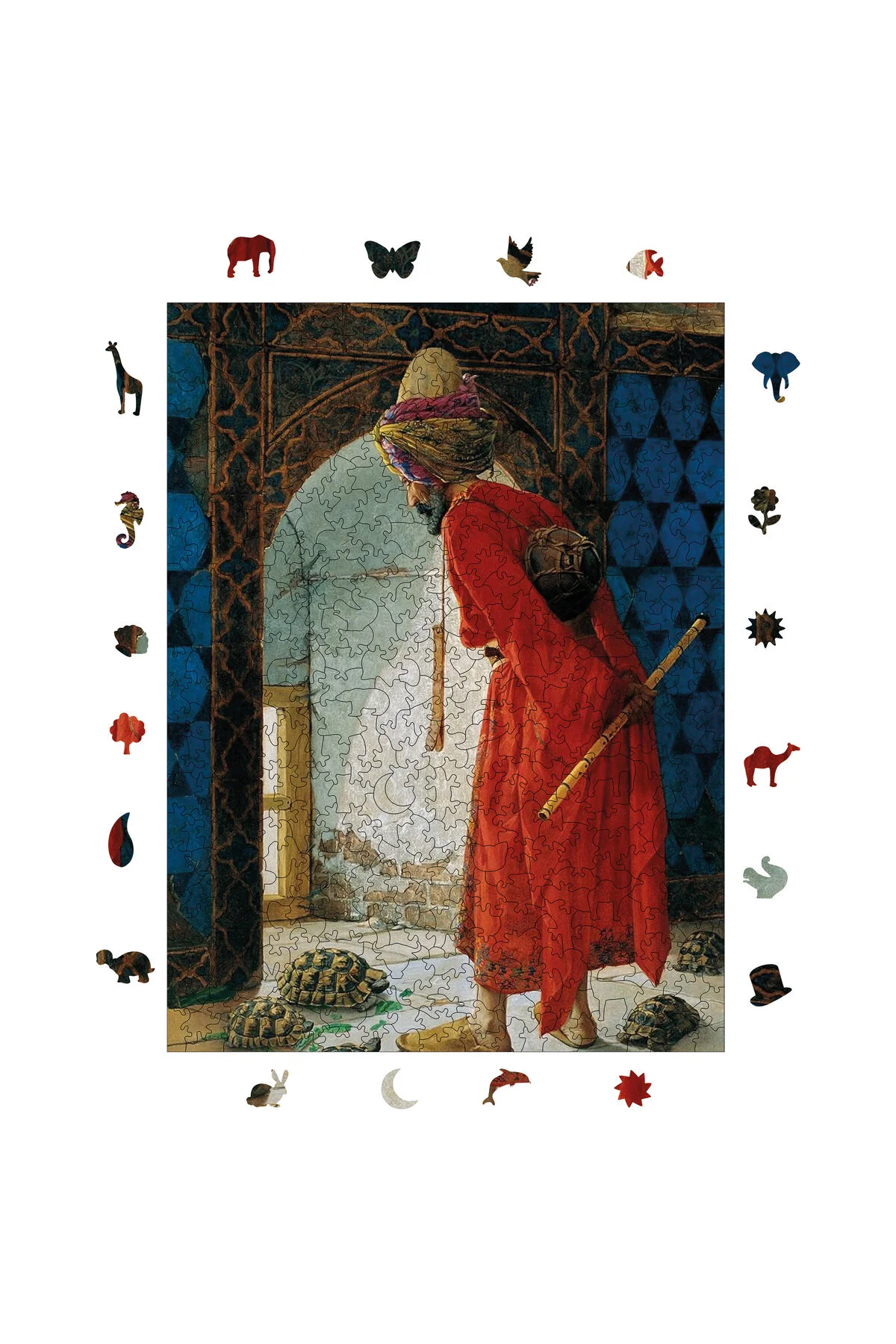 پازل چوبی مربی لاک پشت 450 قطعه 29X39 سانتی متر از ترکیه WePuzzleUp