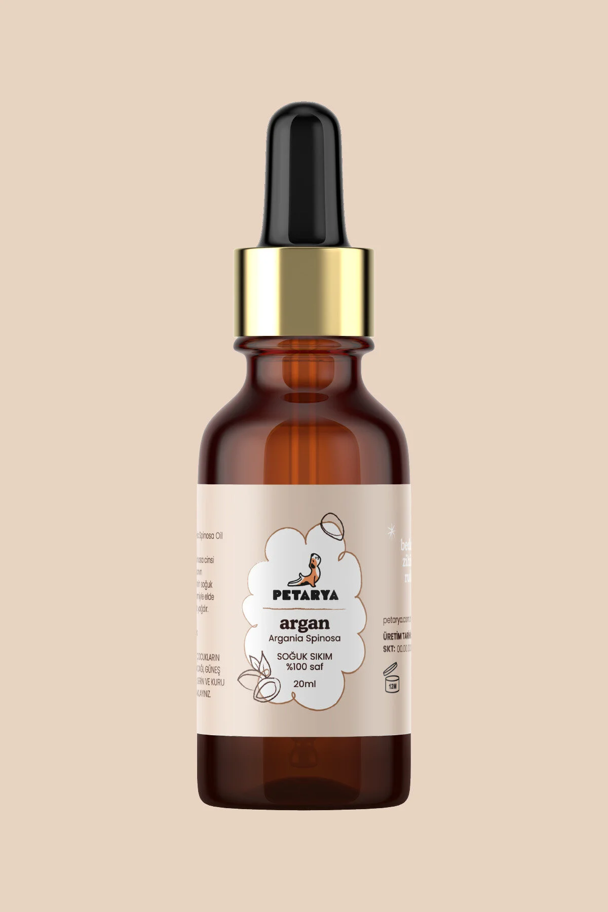 روغن مراقبتی فشار خون 100 ٪ آرگان آرگانیا اسپینوزا 20 میل PETARYA