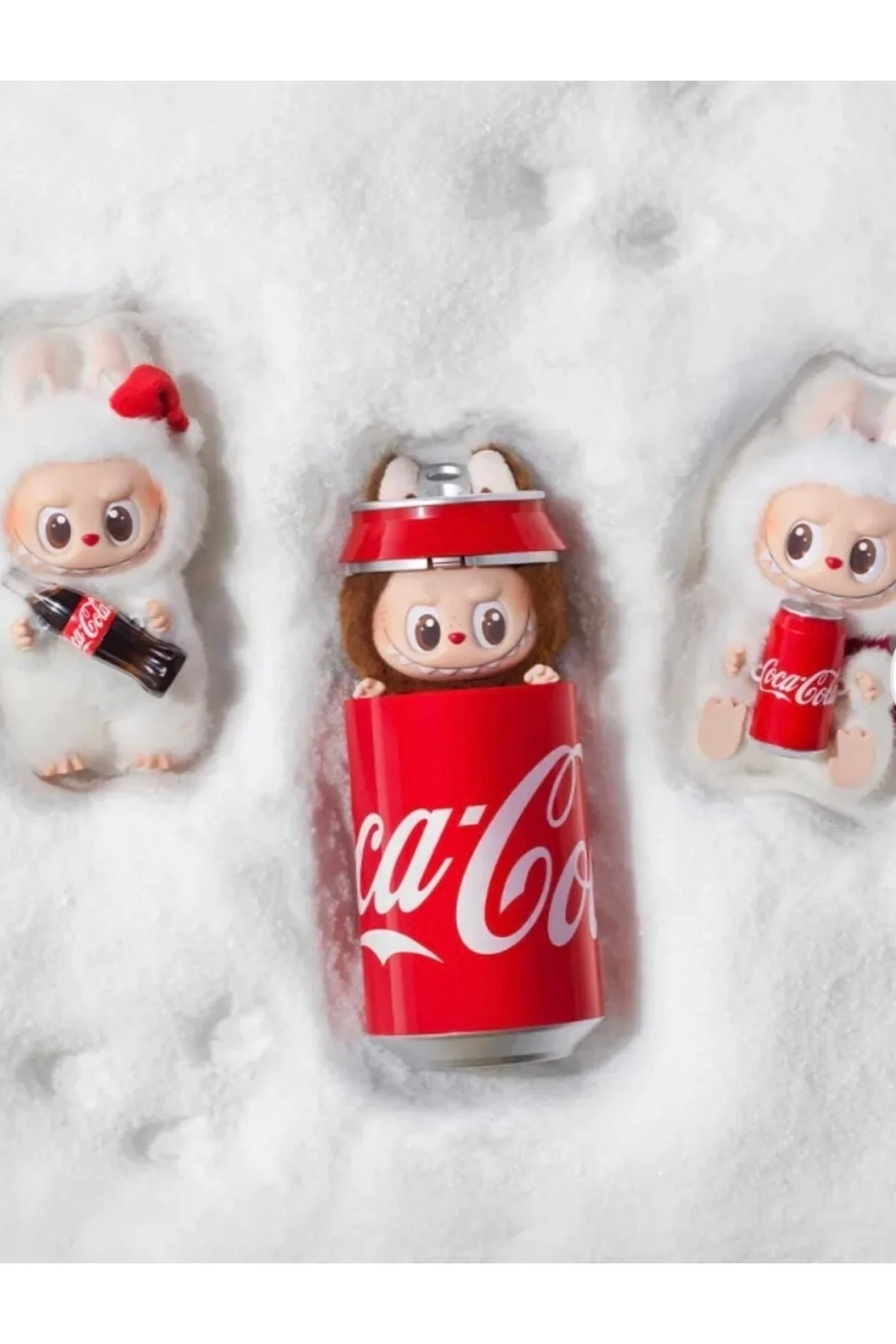 اسباب بازی های پشمی سری LABUBU COCA COLA + STITCH روشن همراه با هدیه labubu sepeti