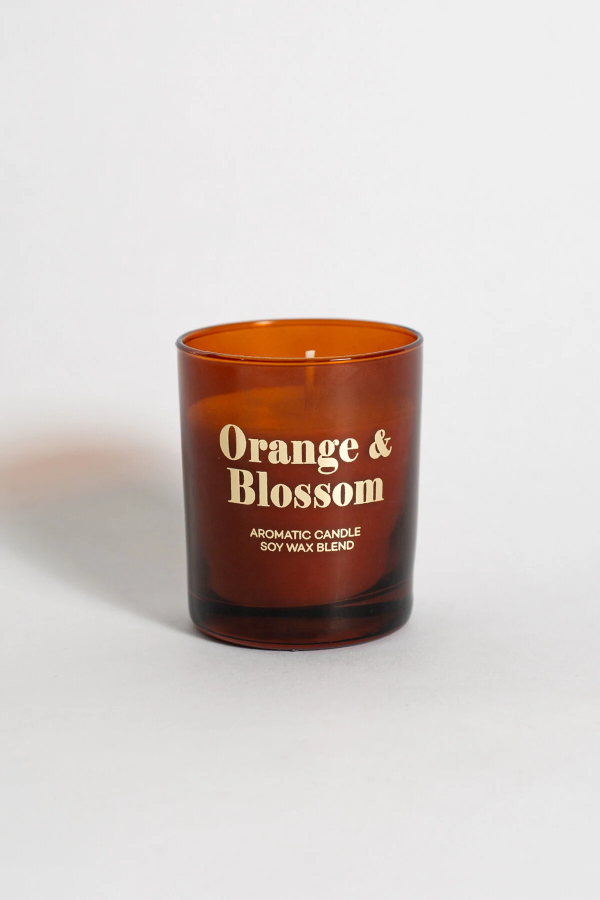 شمع و چراغ نارنجی شکوفه گل معطر 120 گرم Rakle
