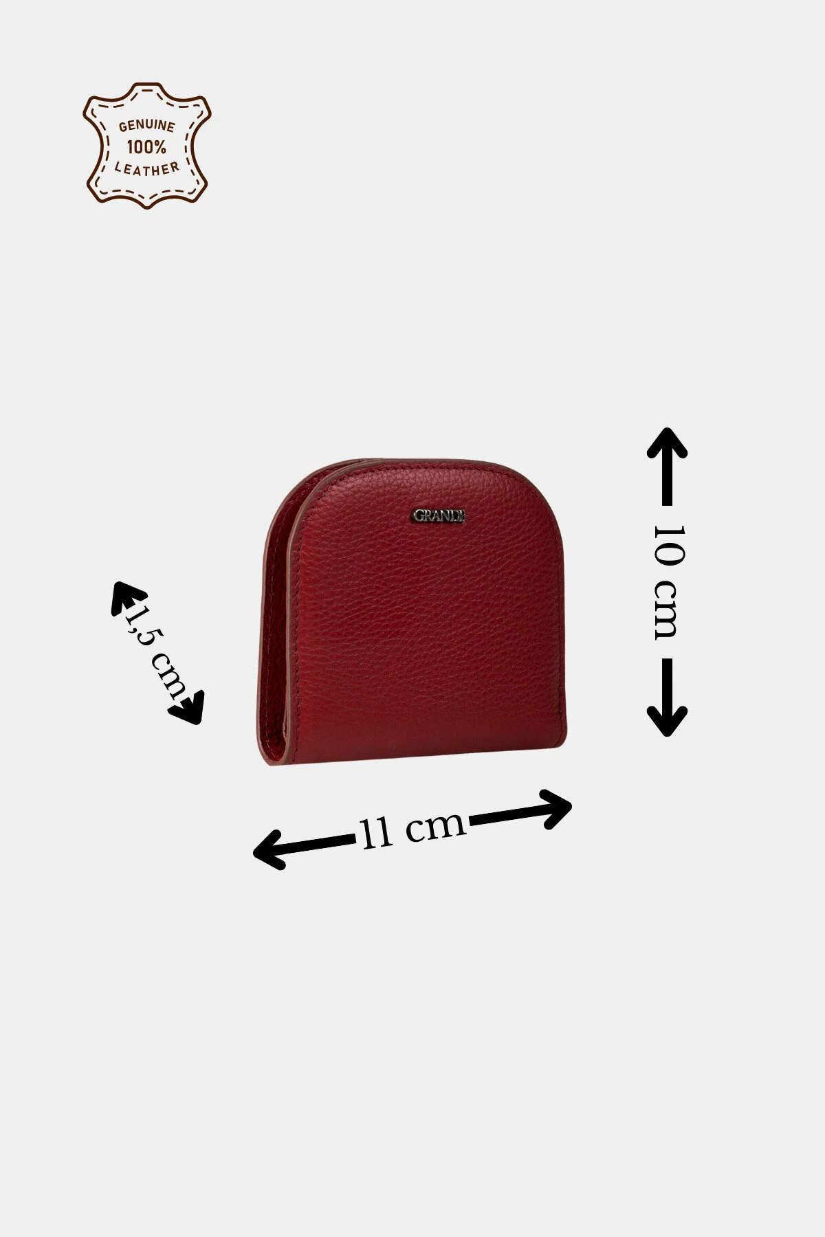کیف پول مینیمال طرح بیضی چرم اصل 2817 FLOTHER CLARET قرمز Grande