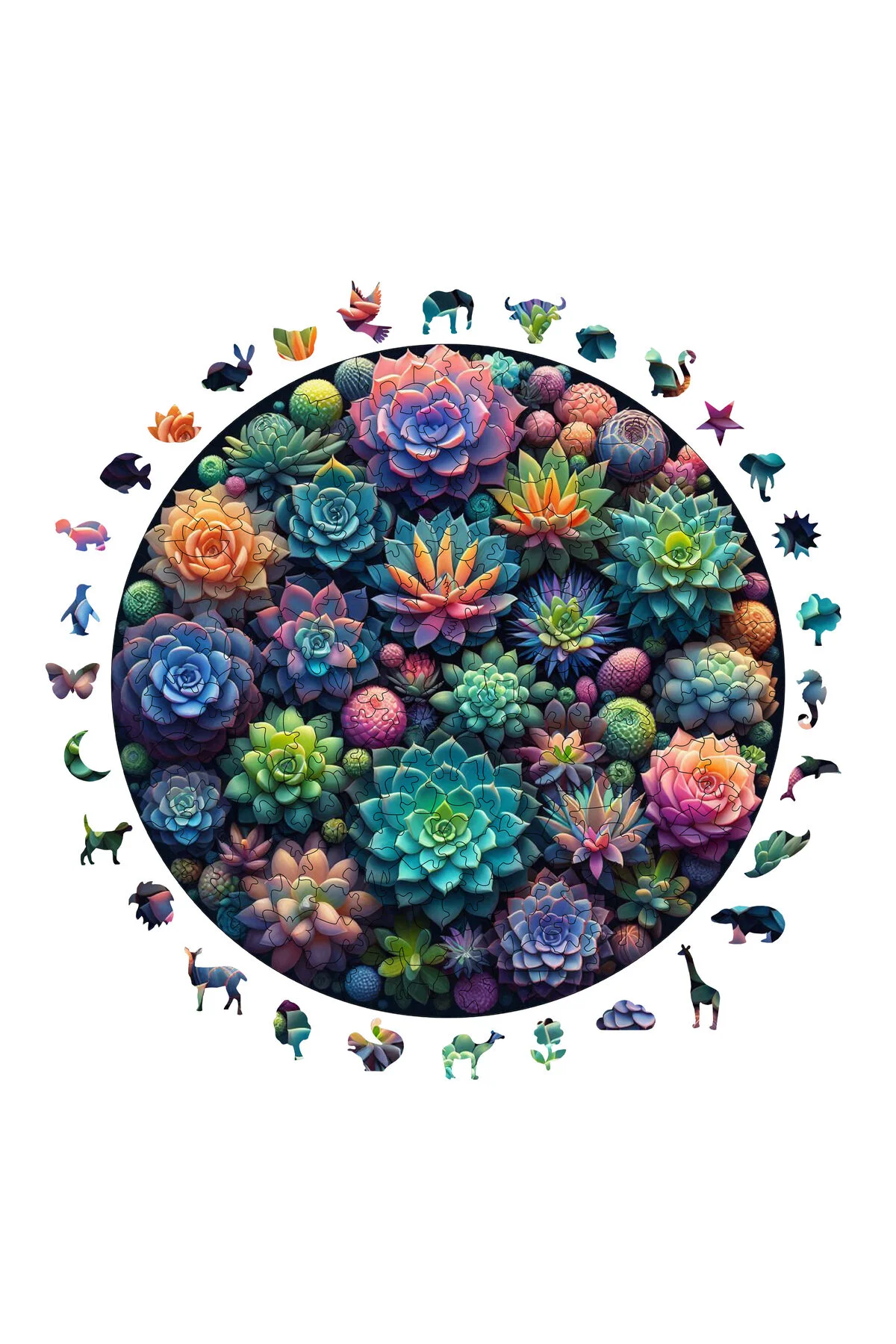 پازل چوبی باغ ساکولنت 252 قطعه 29X29 سانتی متر از ترکیه WePuzzleUp