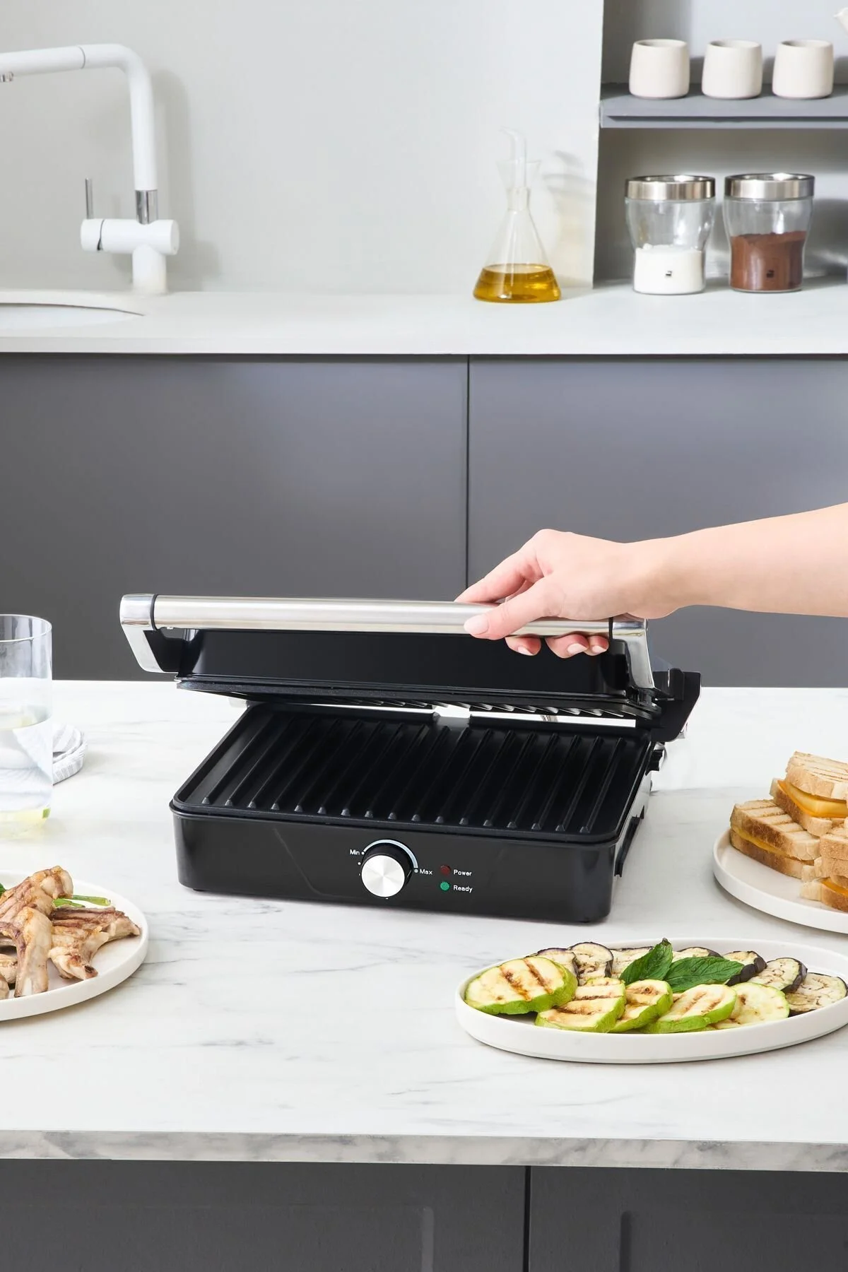 دستگاه ساندویچ و تست گریل توستر X INOX 2000W 4 برش اورجینال Cookplus