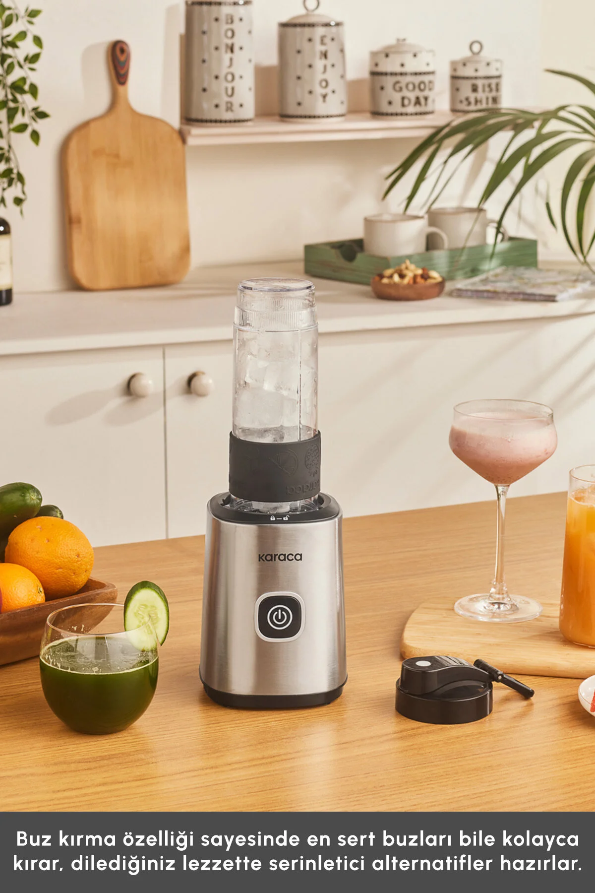 مخلوط کن شخصی اسموتی ON THE GO PERSONAL 4 BLADE BLENDER INOX اورجینال Karaca