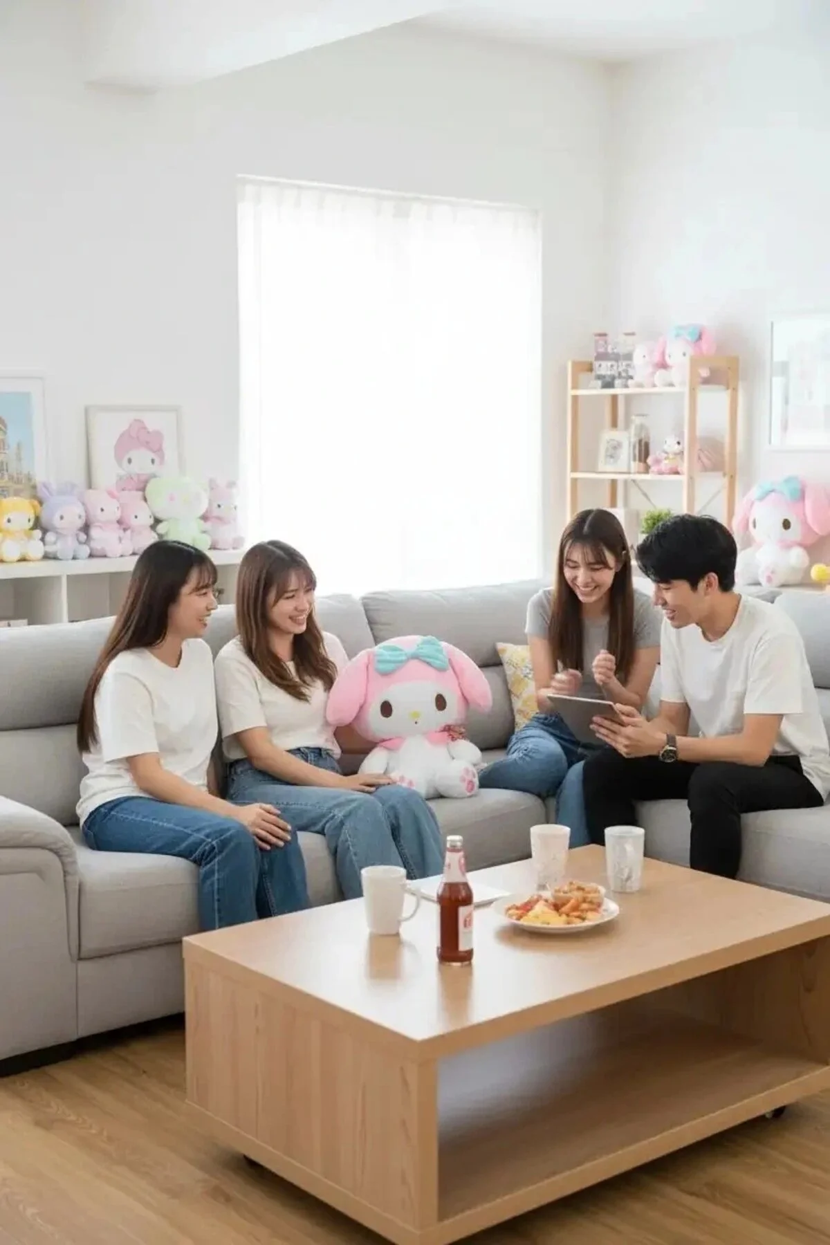 اسباب بازی های پشمی مخمل خواب دار با مجوز SANRIO 41 سانتی متر ملودی من Miniso