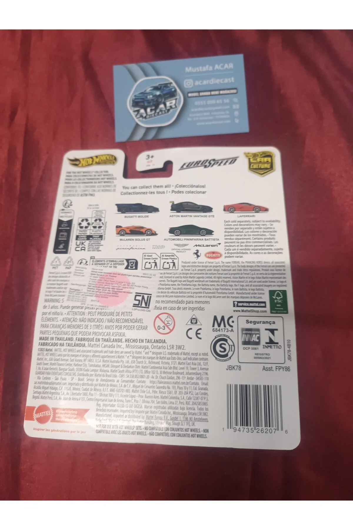ماشین اسباب بازی مک لارن سولوس GT اورجینال HOT WHEELS