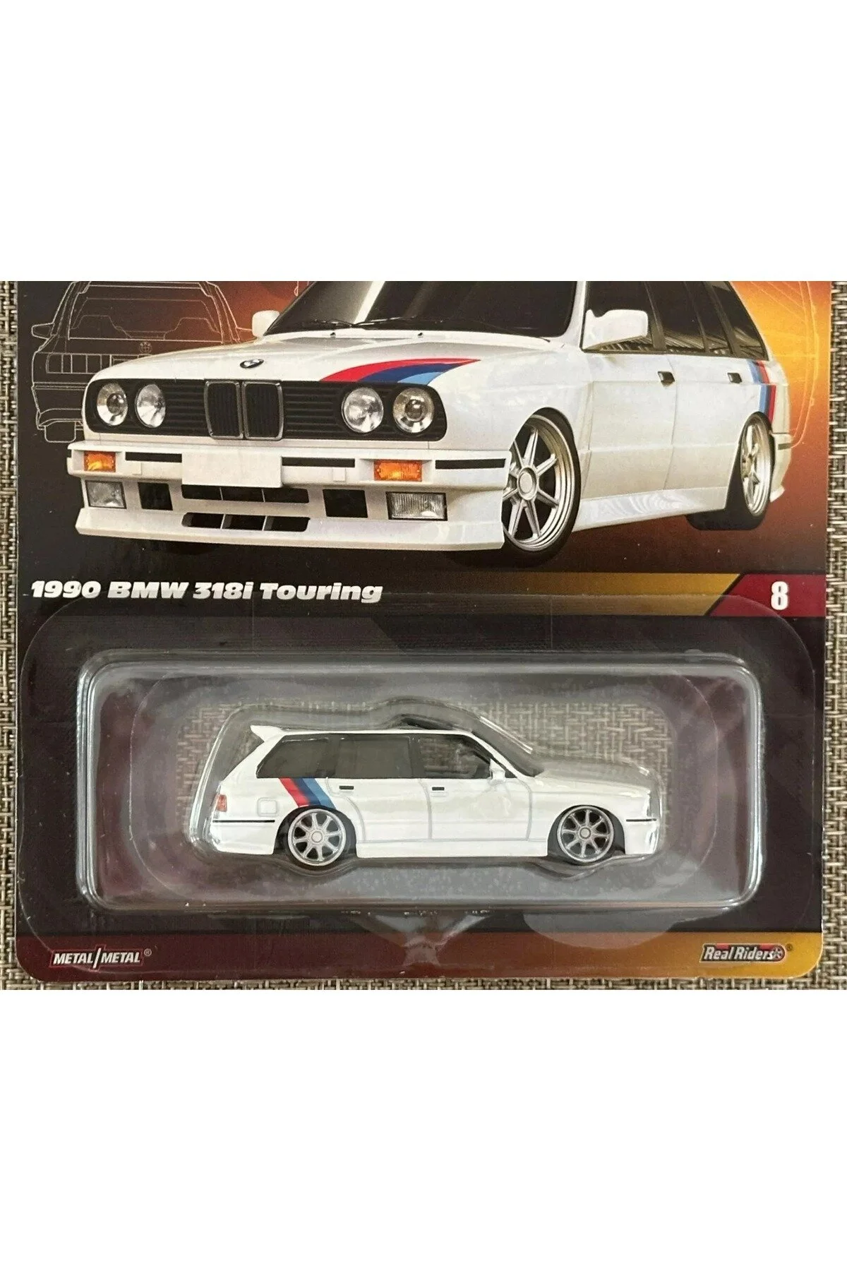 ماشین اسباب بازی نخبگان 64 1990 BMW 318I تور سفید 1:64 مدل DIECAST HOT WHEELS