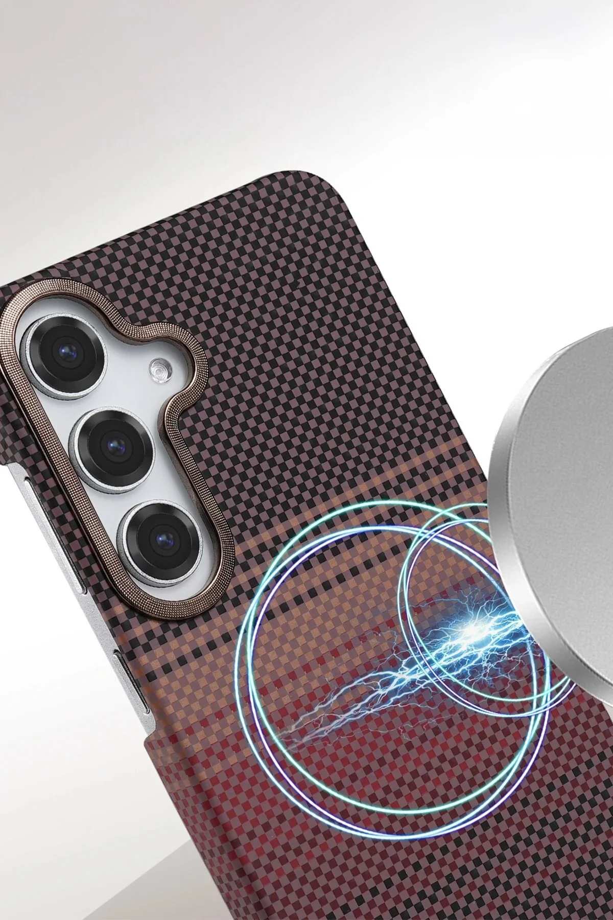 کاور و قاب SAMSUNG GALAXY S24 FE VEGA MAGSAFE COVER خاکستری TYGO6669 toyigoo