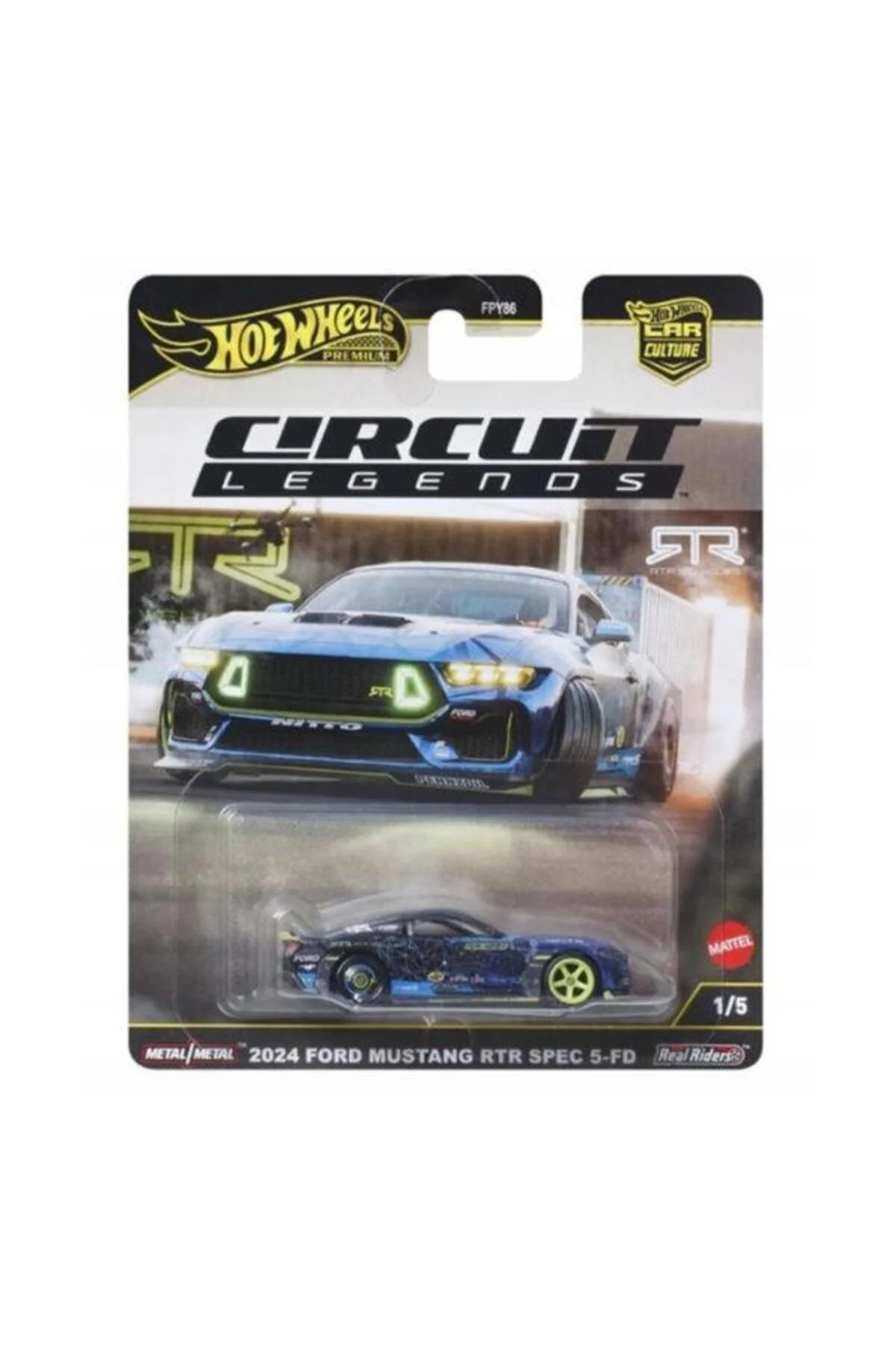 مدل خودرو PREMIUM CIRCUIT LEGENDS 2024 FORD MUSTANG RTR SPEC 5 FD FPY86 JBK48 اورجینال HOT WHEELS