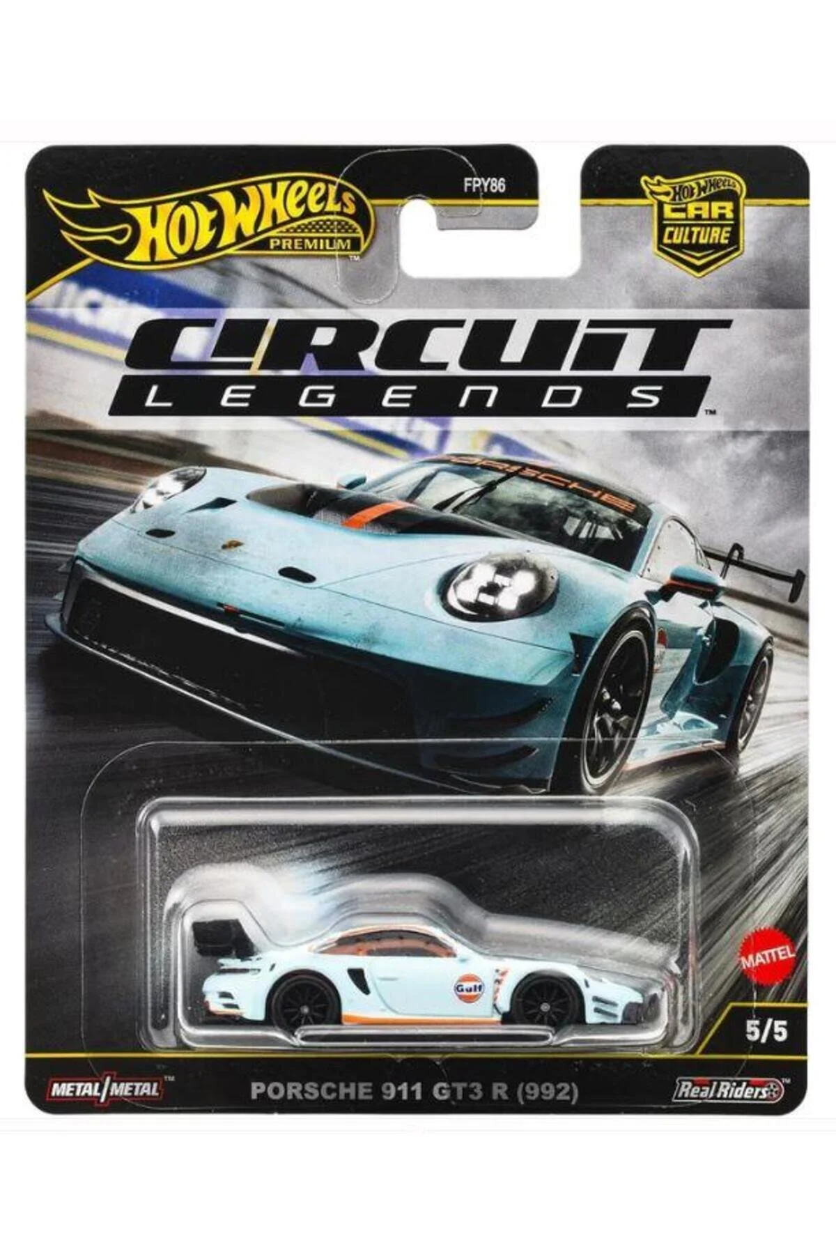 مدل خودرو PREMIUM CIRCUIT LEGENDS PORSCHE 911 GT3 R 992 FPY86 JBK65 اورجینال HOT WHEELS