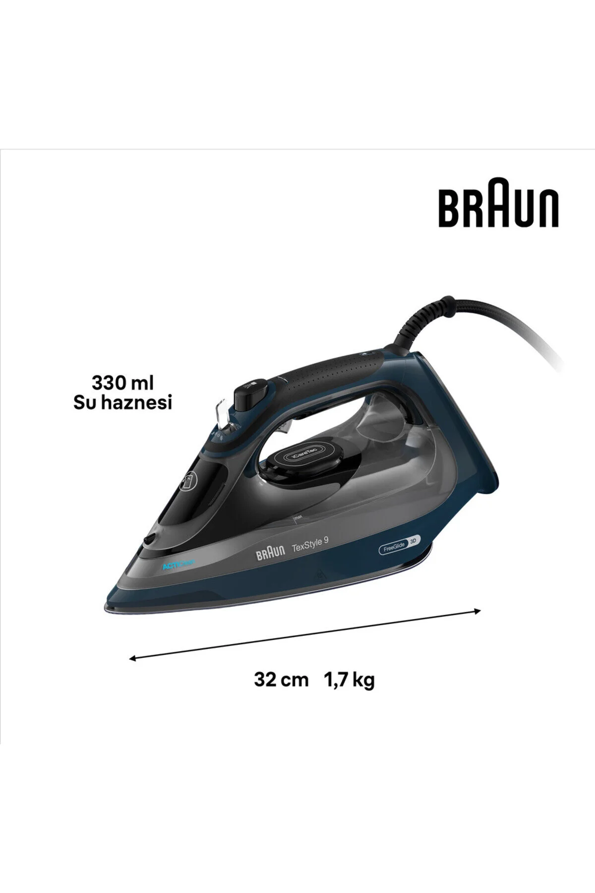 اتو بخار TEXSTYLE 9 SI9682DB آهن براون Braun